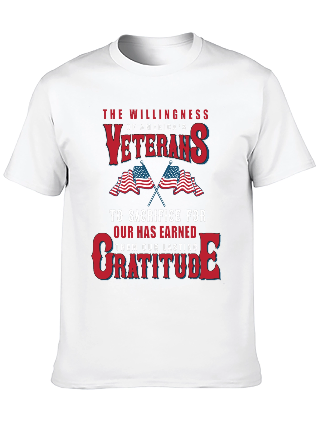 Veterans Gratitude T-Shirt: Patriotic USA Design - 10