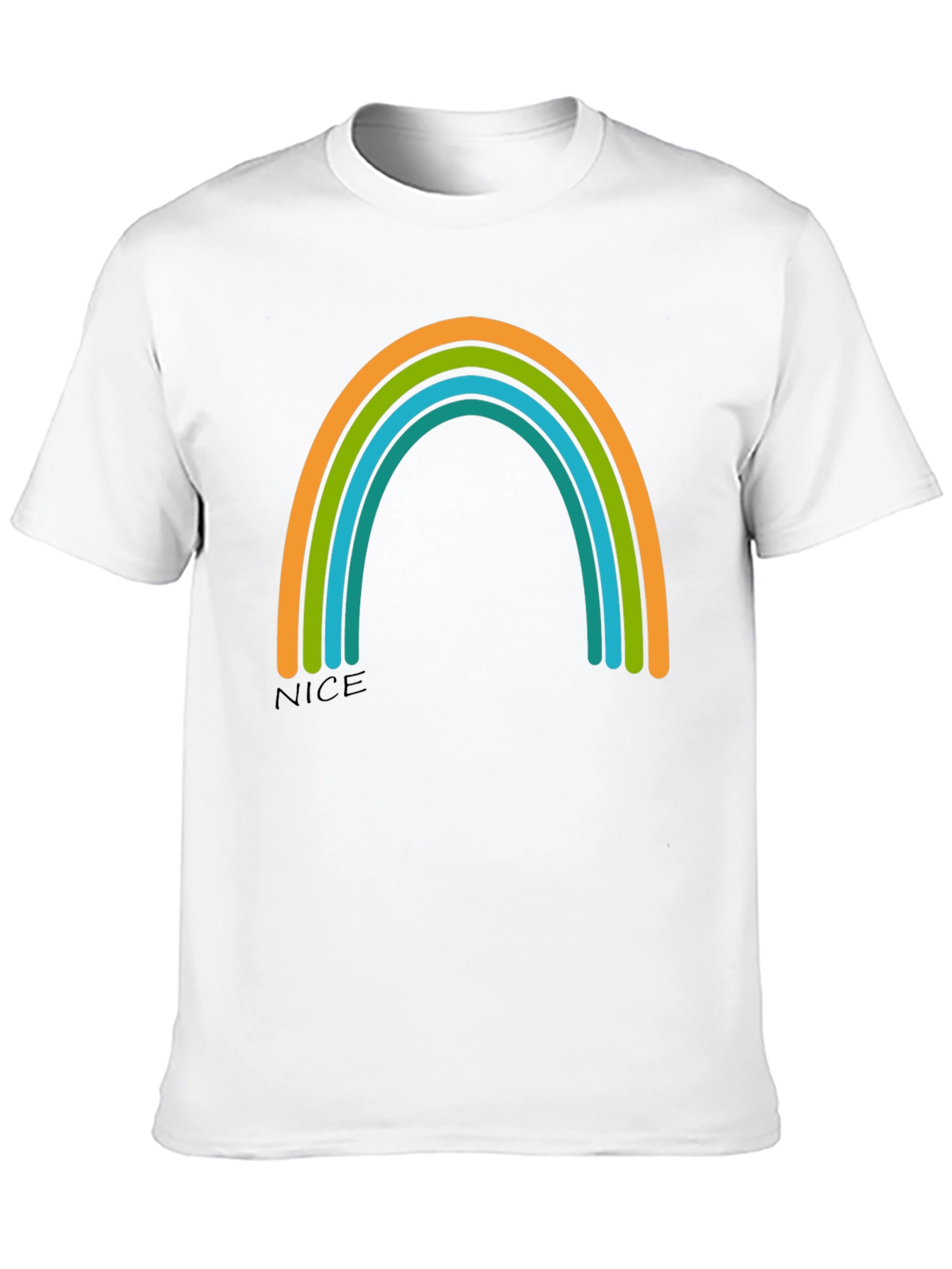 Black Rainbow Graphic Tee - Casual Black T-Shirt view 10