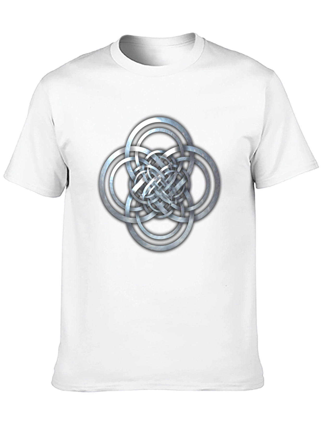 Black Celtic Knot Circles Graphic Black T-Shirt view 10
