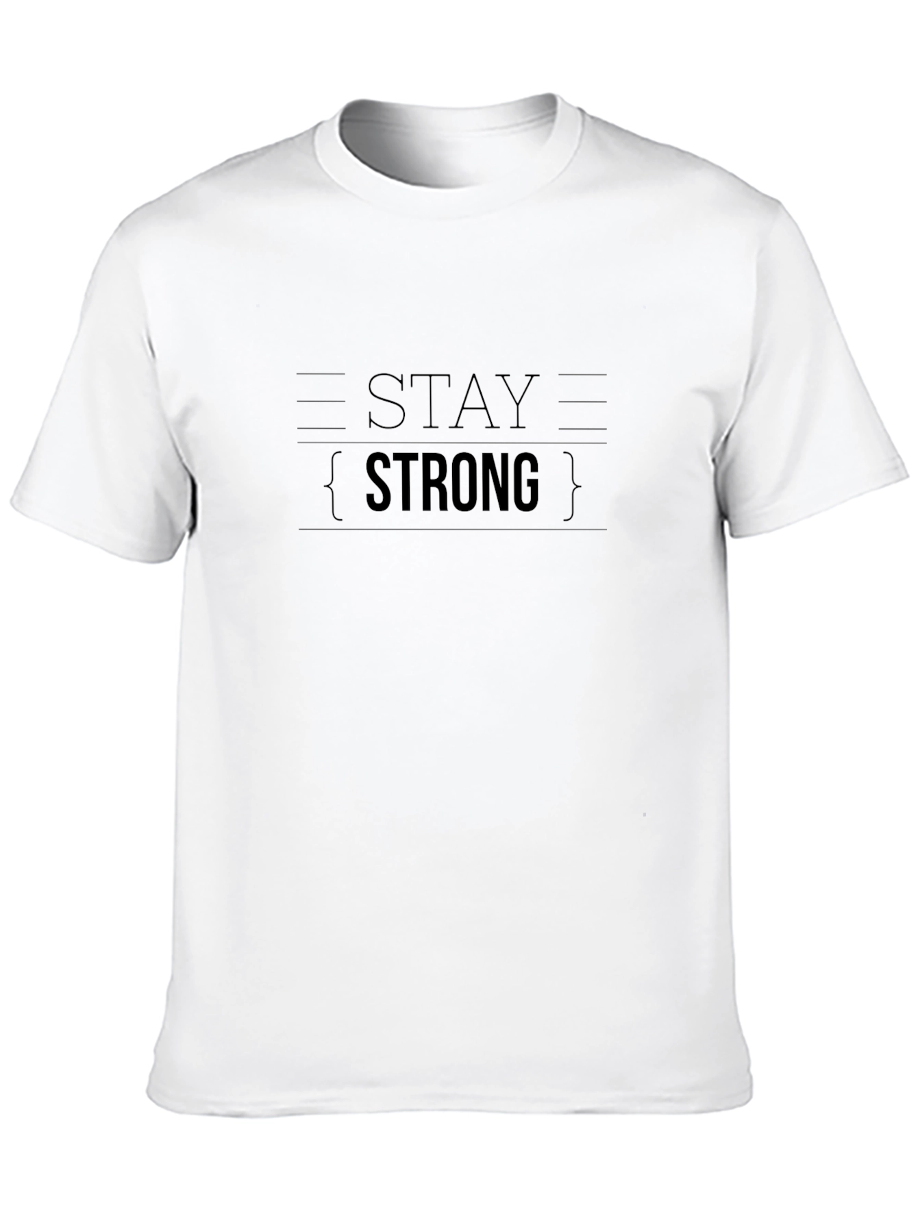 Black Stay Strong Graphic T-Shirt - Motivational Black Tee view 10