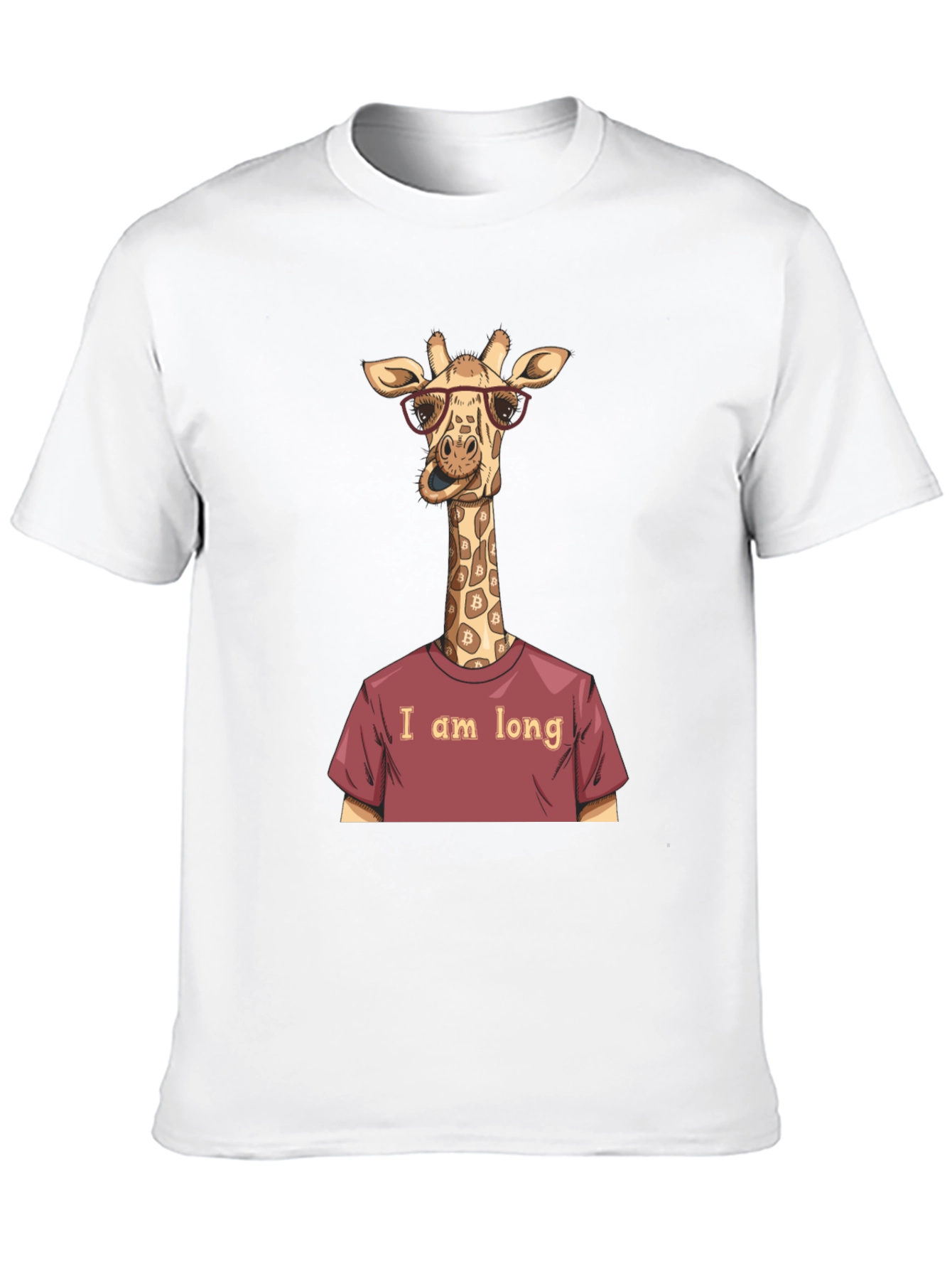 Black Funny Giraffe Bitcoin Investor T-Shirt view 10