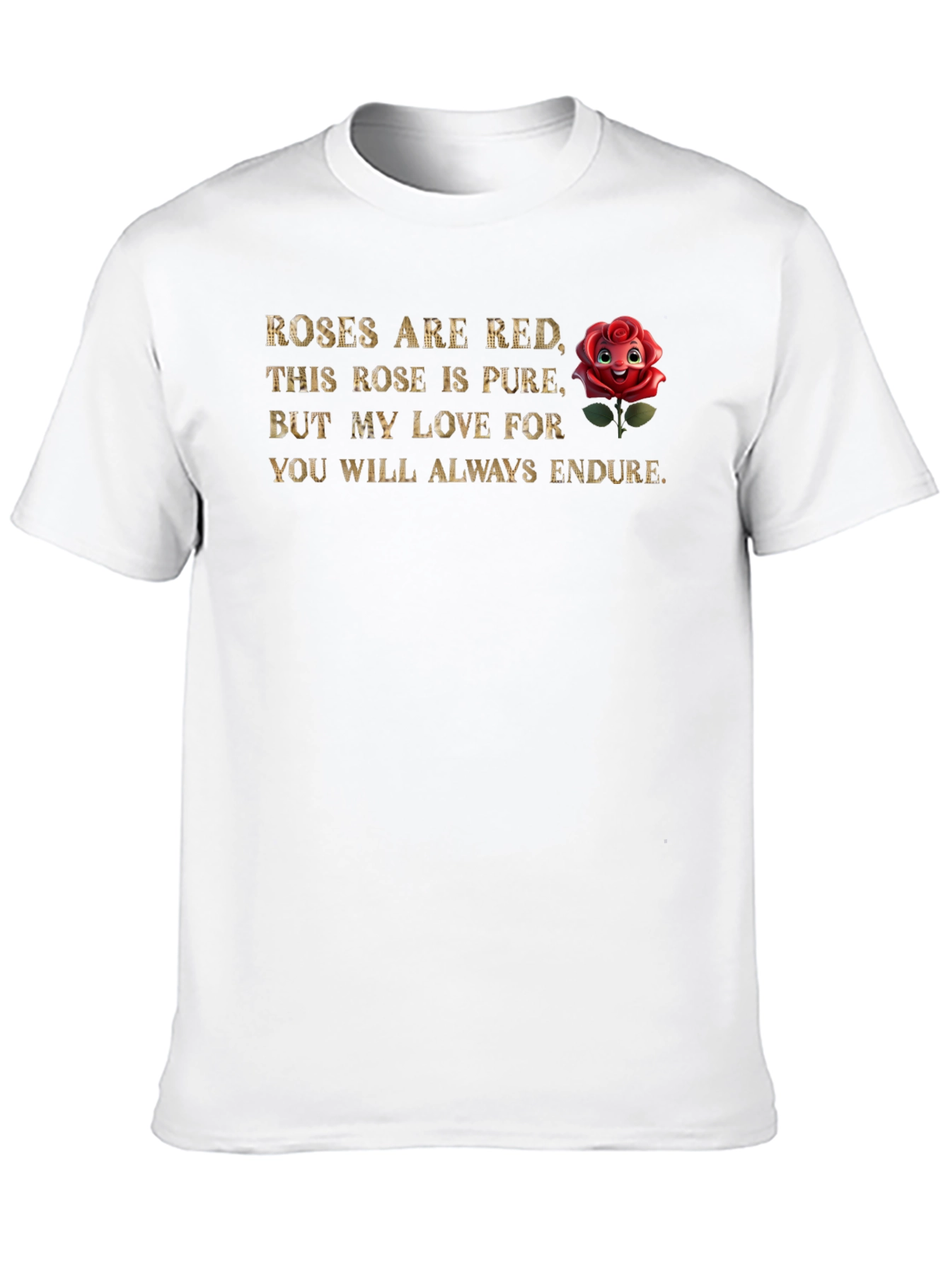 Black Romantic Rose Poem Graphic Tee view 10