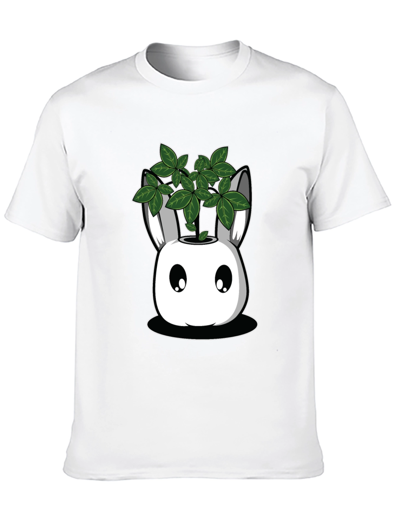 Black Bunny Planter Graphic Tee - Black Cotton Blend view 10