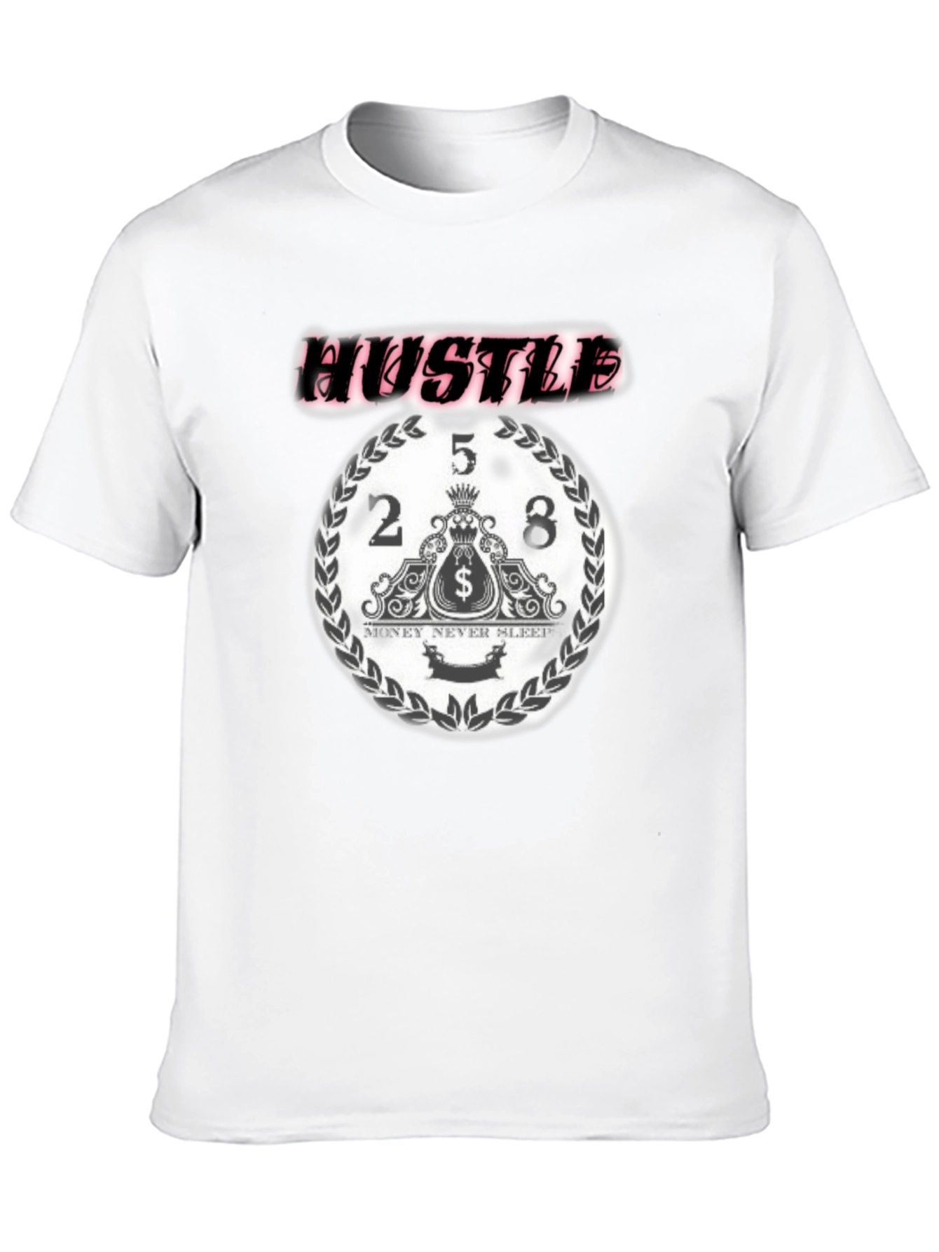 Black Hustle Graphic Print Black T-Shirt view 10