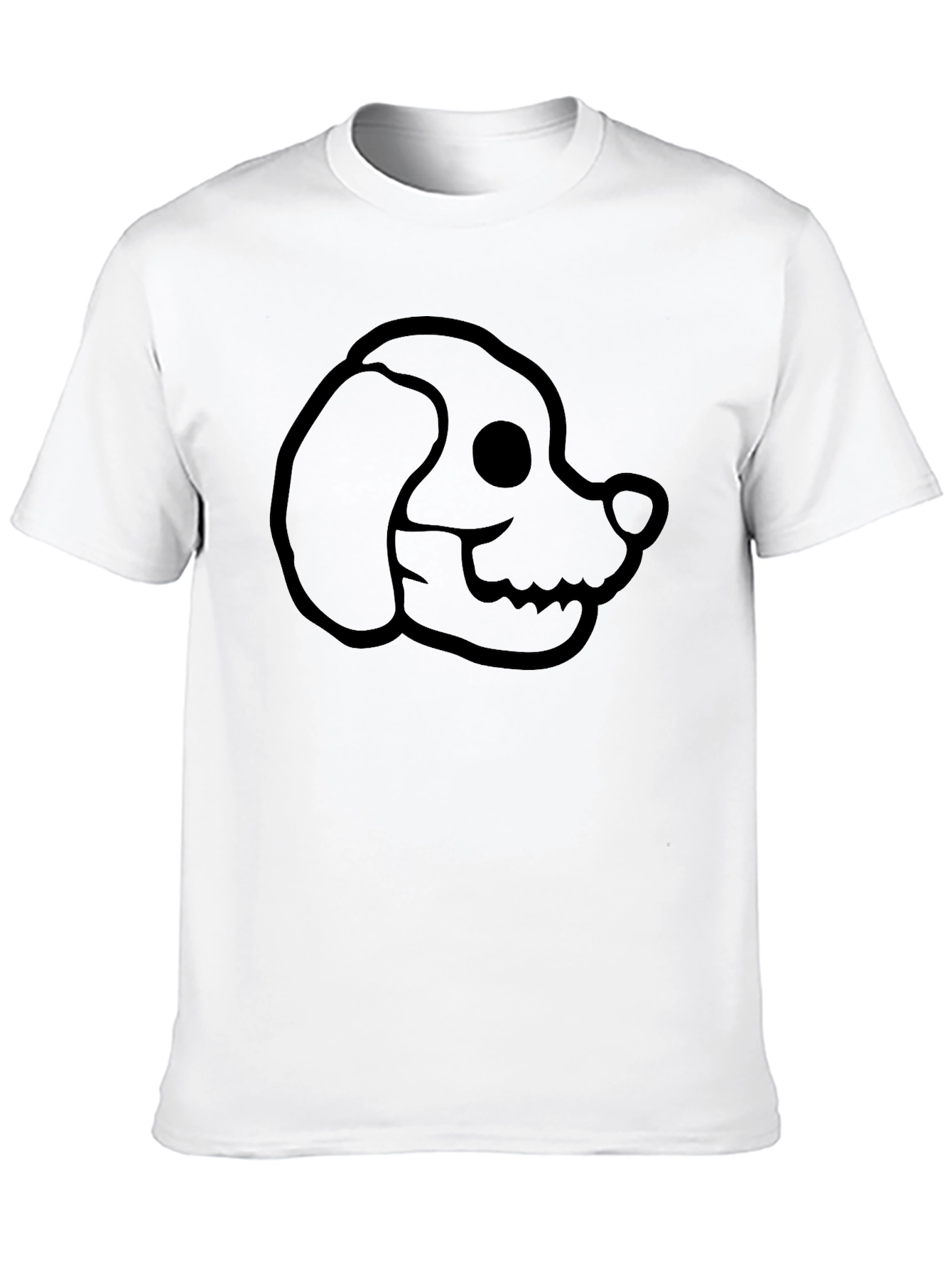 Black Dog Skeleton Head Black T-Shirt view 10