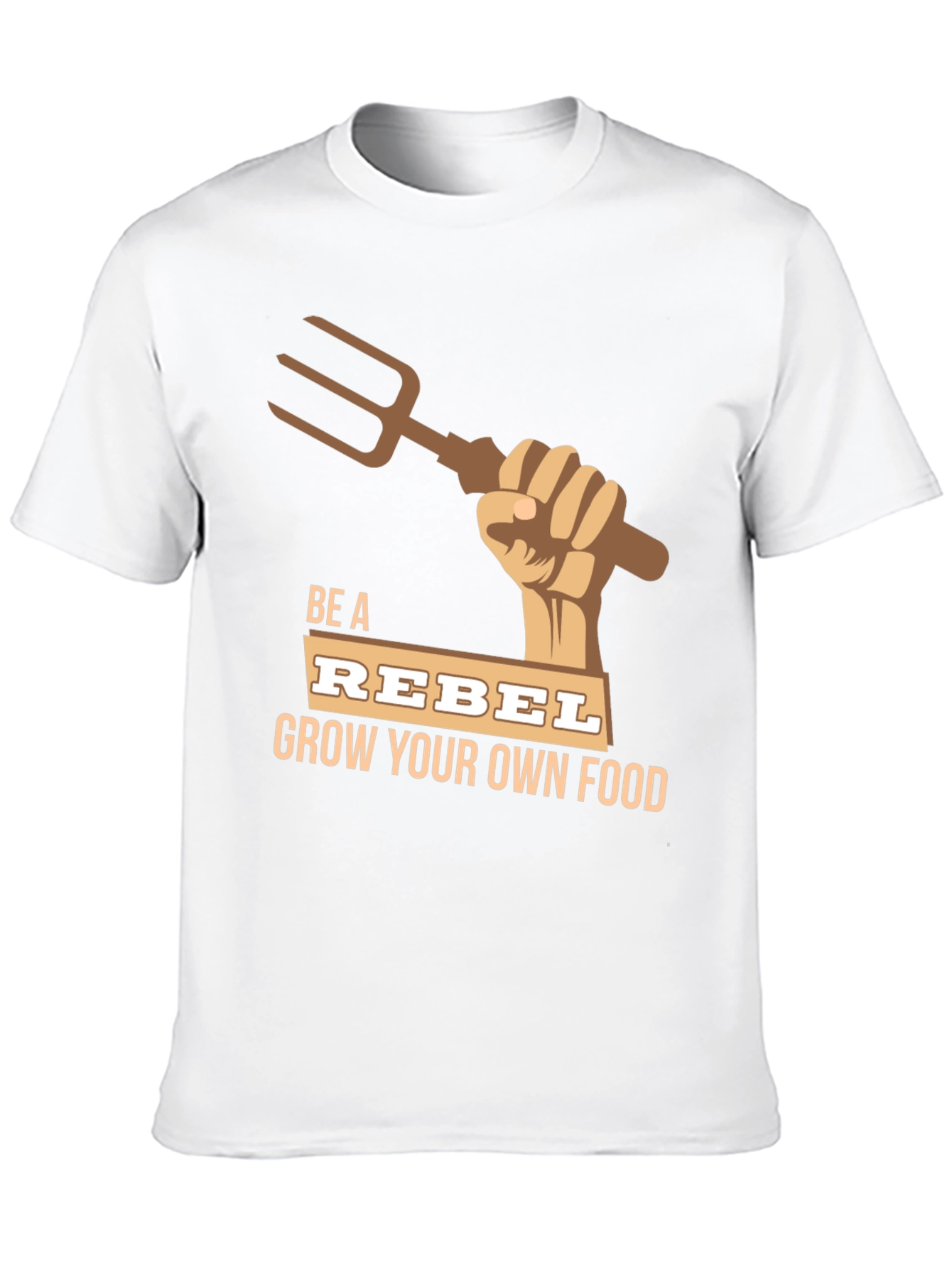 Black Be A Rebel Grow Your Own Food T-Shirt view 10