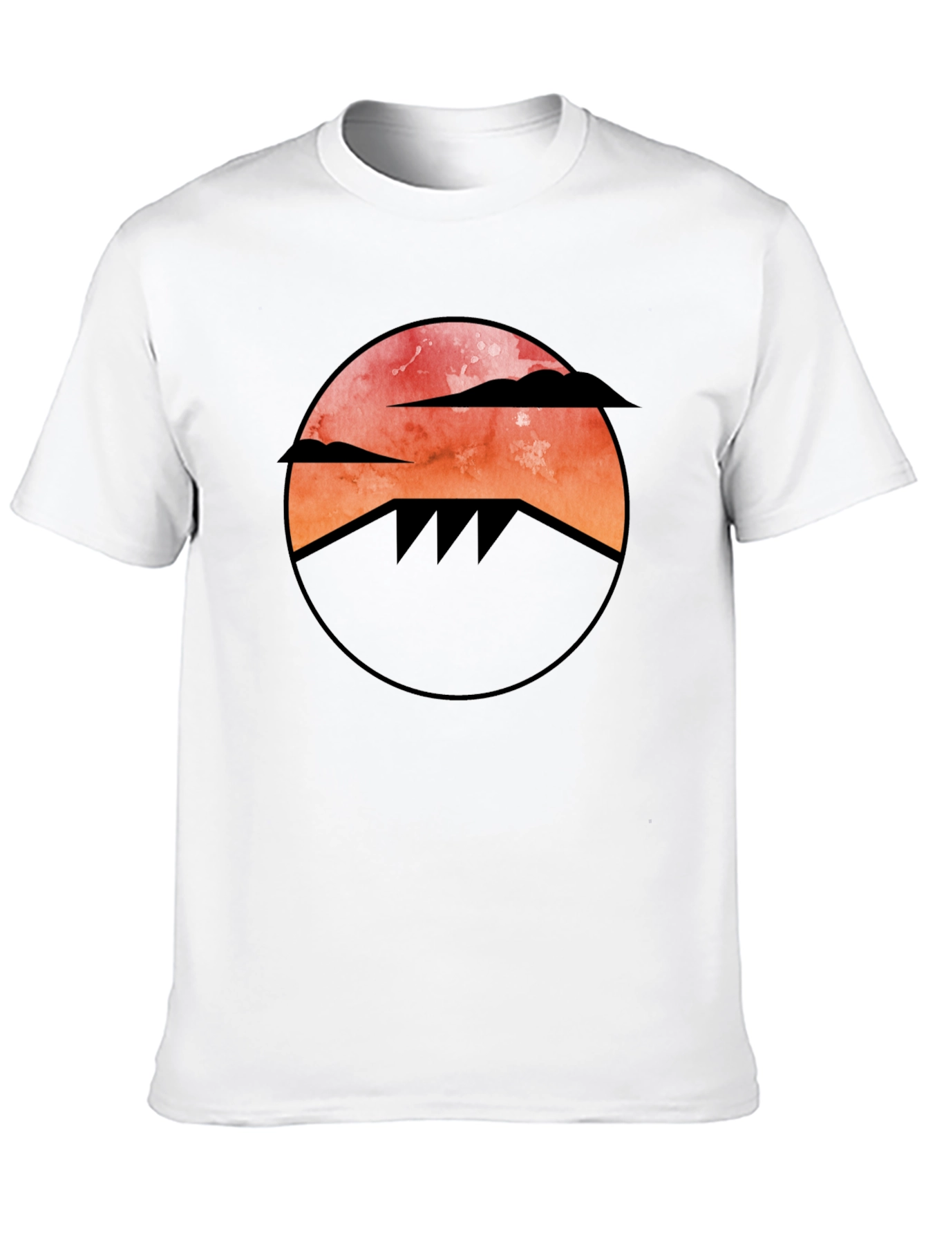 Black Sunset Mountain Graphic Tee - Cool Casual Style view 10