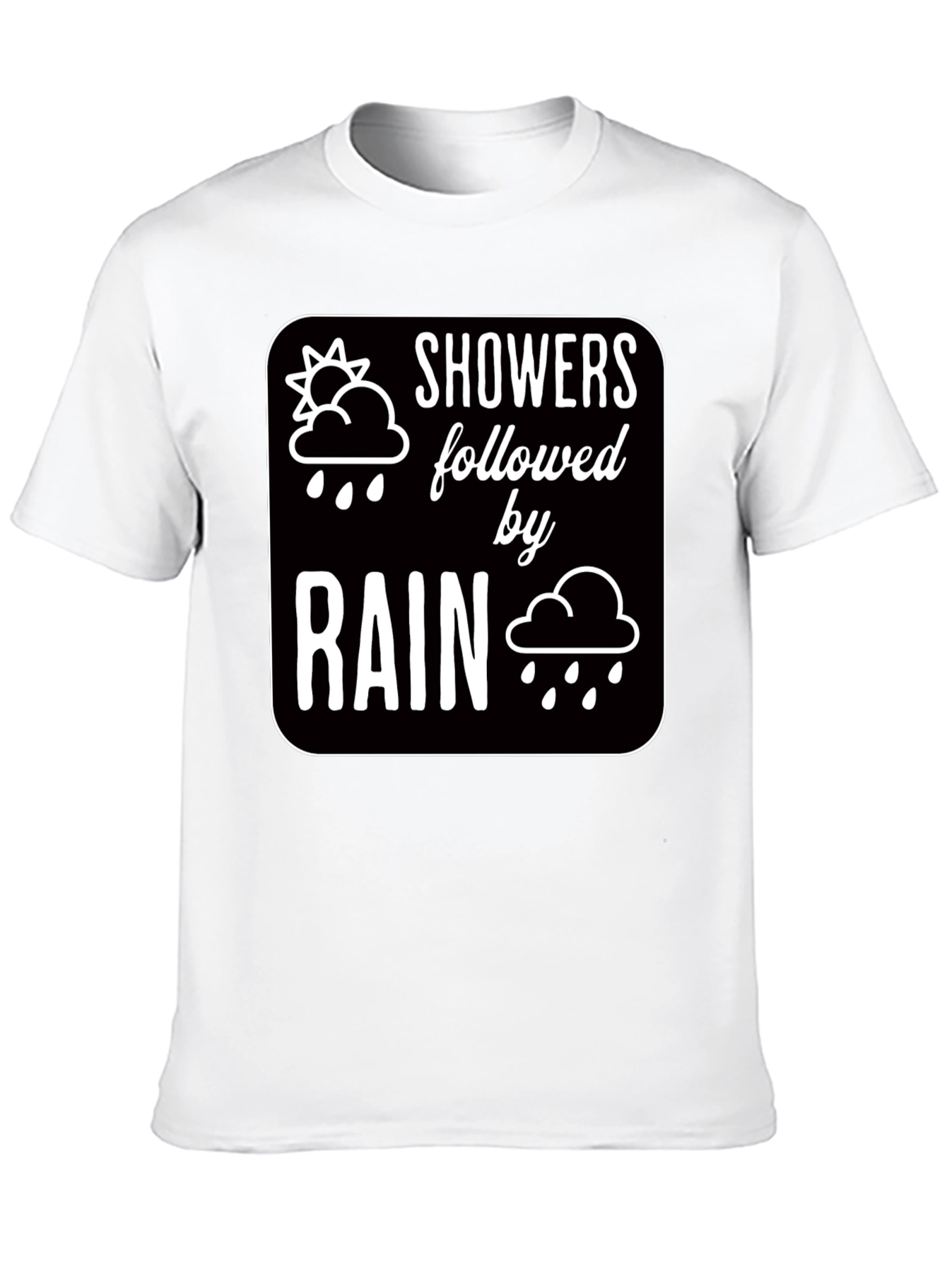 Black Showers Followed by Rain Graphic Black T-Shirt view 10