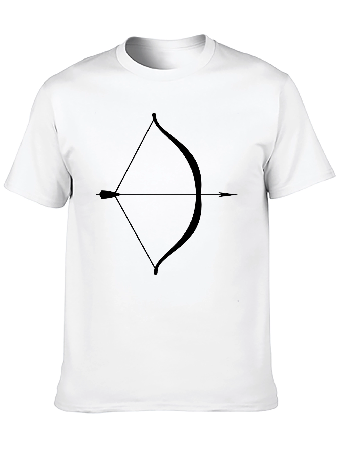 Black Archer Tee: Black Bow & Arrow Graphic T-Shirt view 10