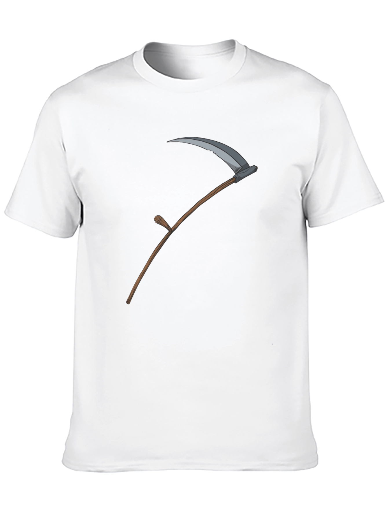 Black Grim Reaper Scythe Graphic Tee - Black Cotton T-Shirt view 10