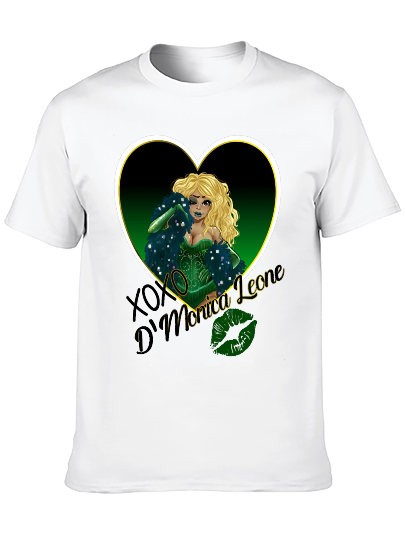 Black Monica Leone Graphic Tee - Heart Design view 10