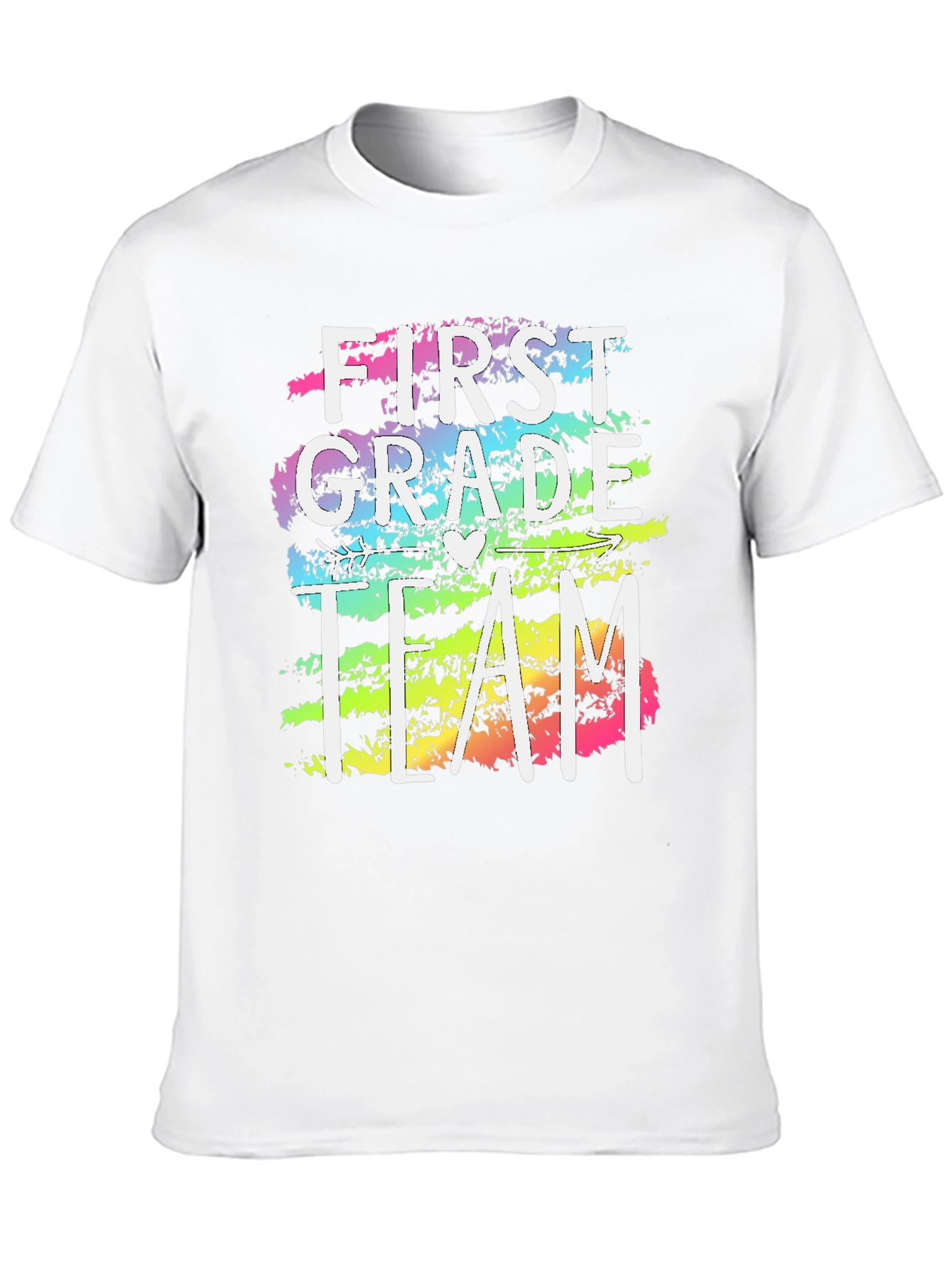 Black First Grade Team Teacher T-Shirt - Colorful Design view 10