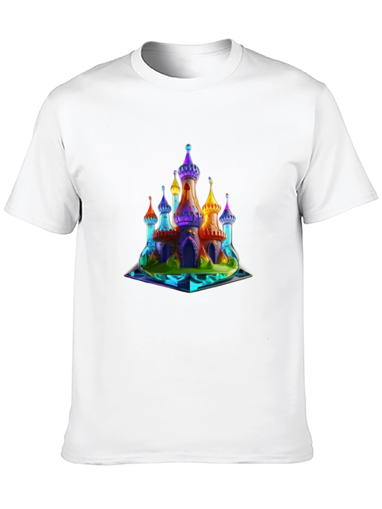 Black Rainbow Castle Graphic T-Shirt view 10