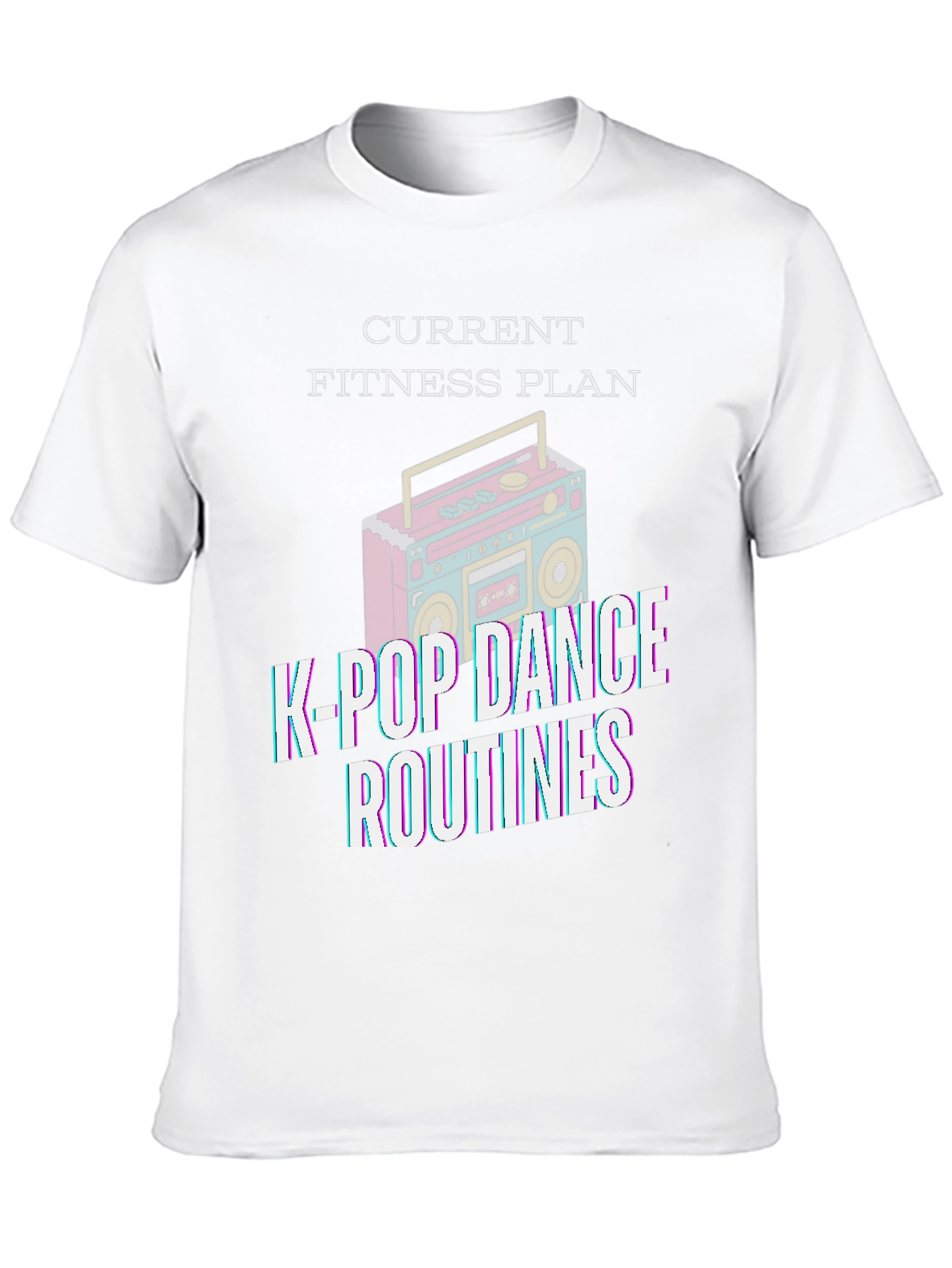 Black K-Pop Dance Fitness Plan Black T-Shirt view 10