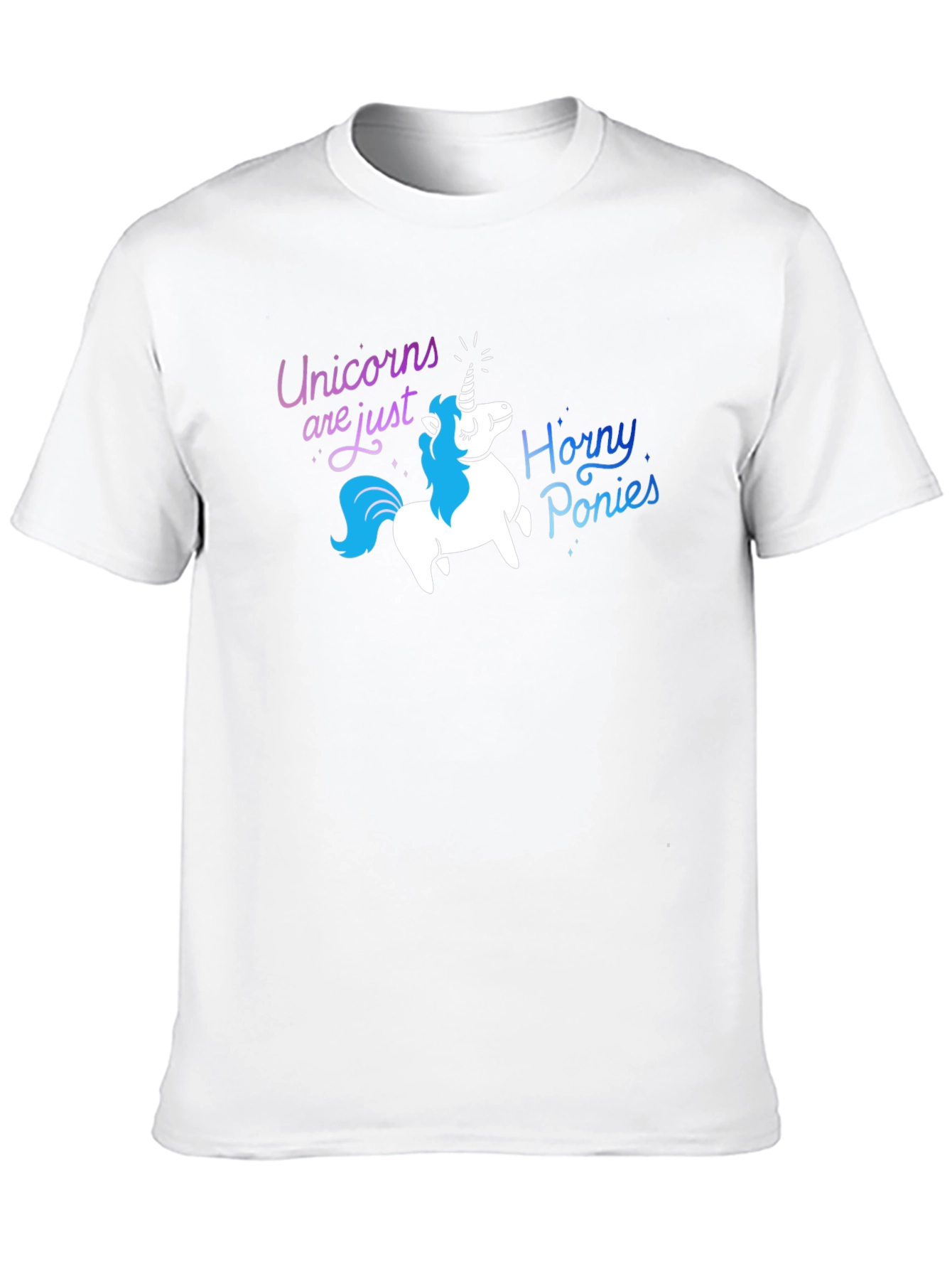 Black Unicorns Are Just Horny Ponies Graphic T-Shirt view 10