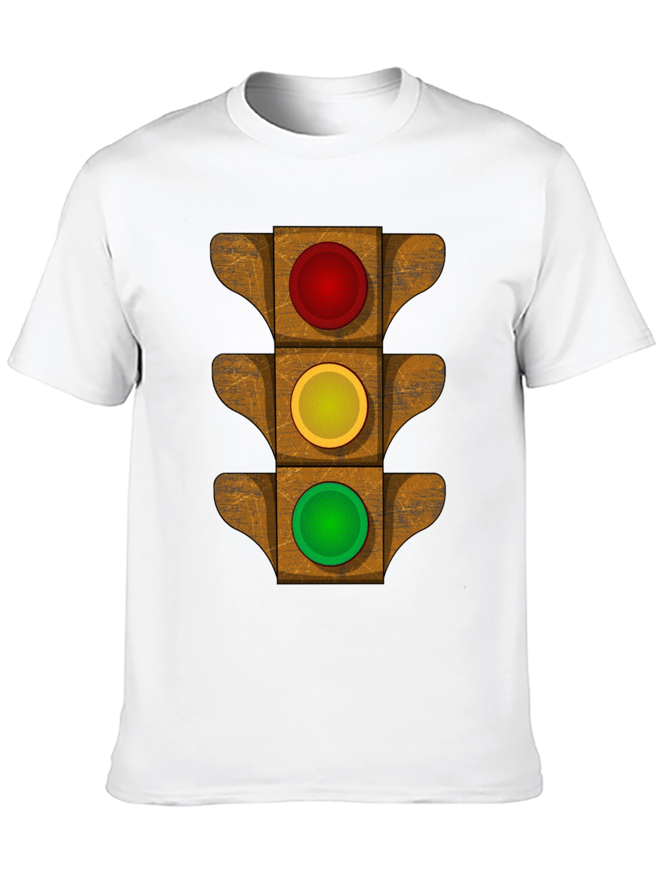 Black Traffic Light Graphic Tee - Novelty Design view 10