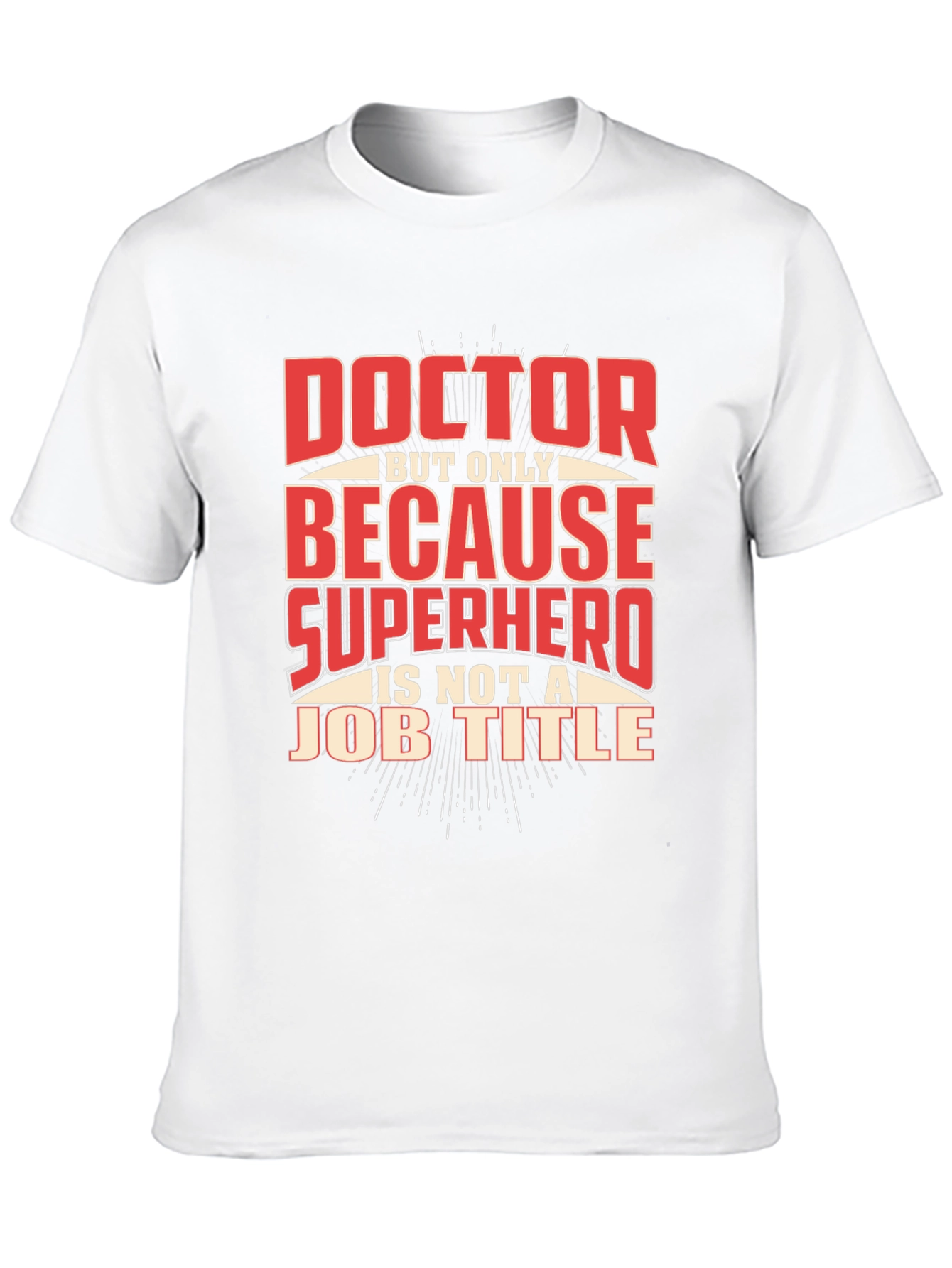 Black Doctor Superhero Job Title Novelty T-Shirt view 10