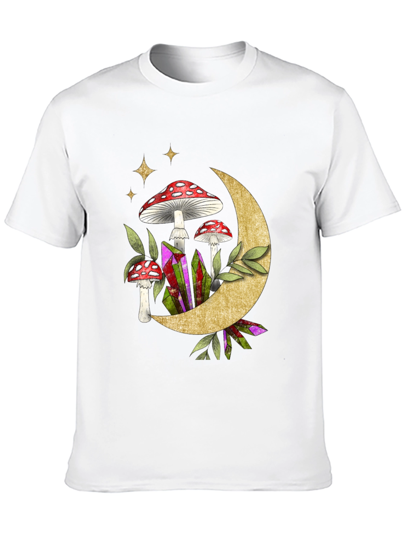 Black Mushroom Moon Graphic Tee view 10