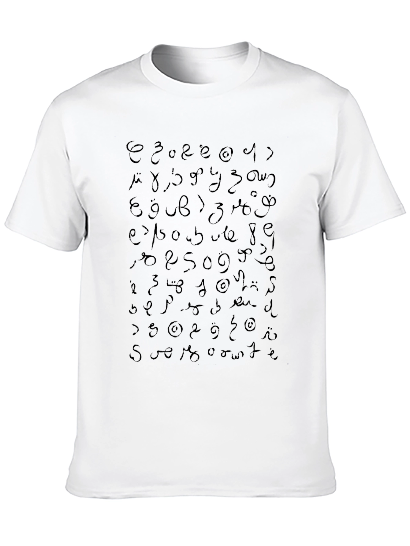 Black Esoteric Script Graphic T-Shirt - Mystery & Style view 10