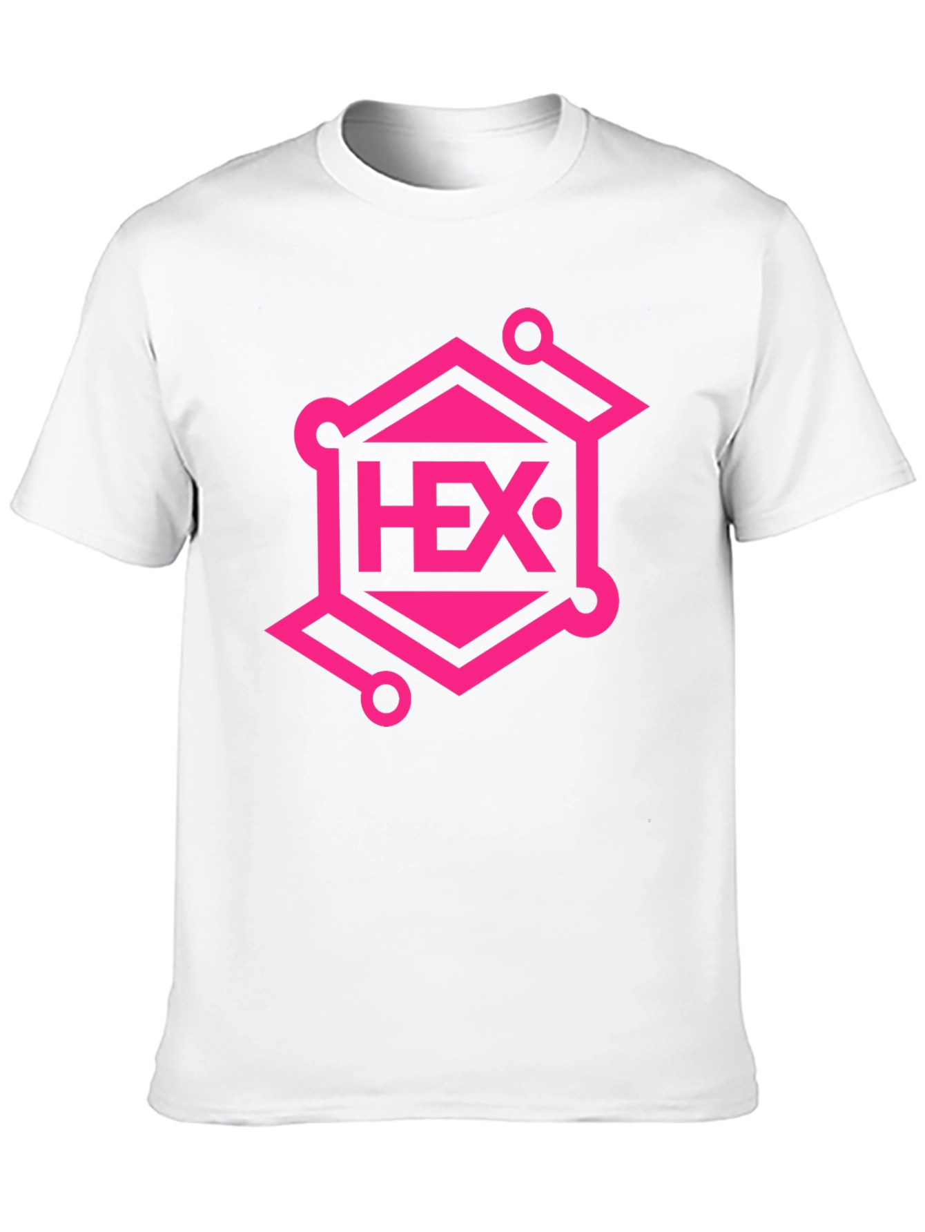 Black HEX Crypto T-Shirt - Black with Pink Design view 10