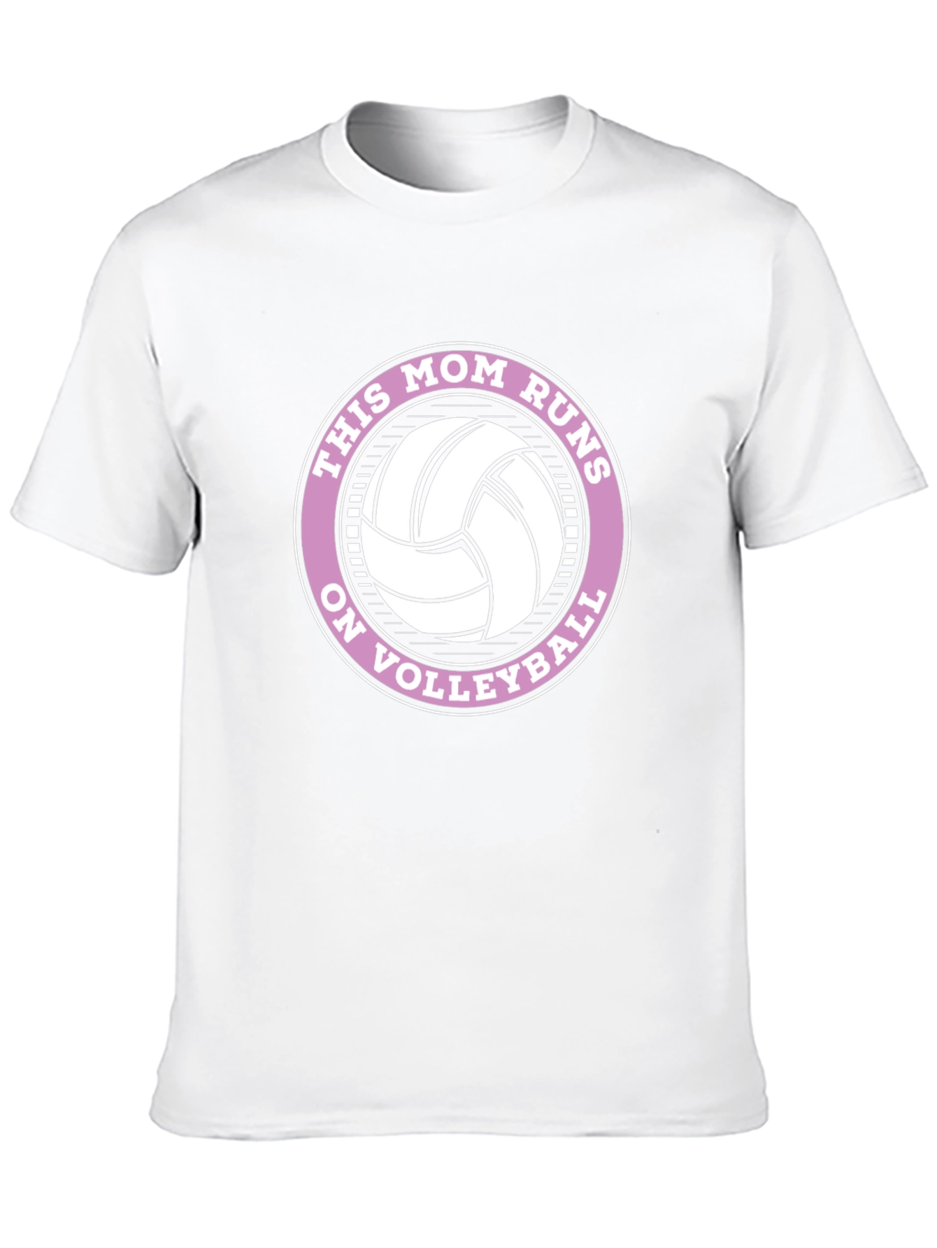 Black This Mom Runs on Volleyball Graphic Tee view 10