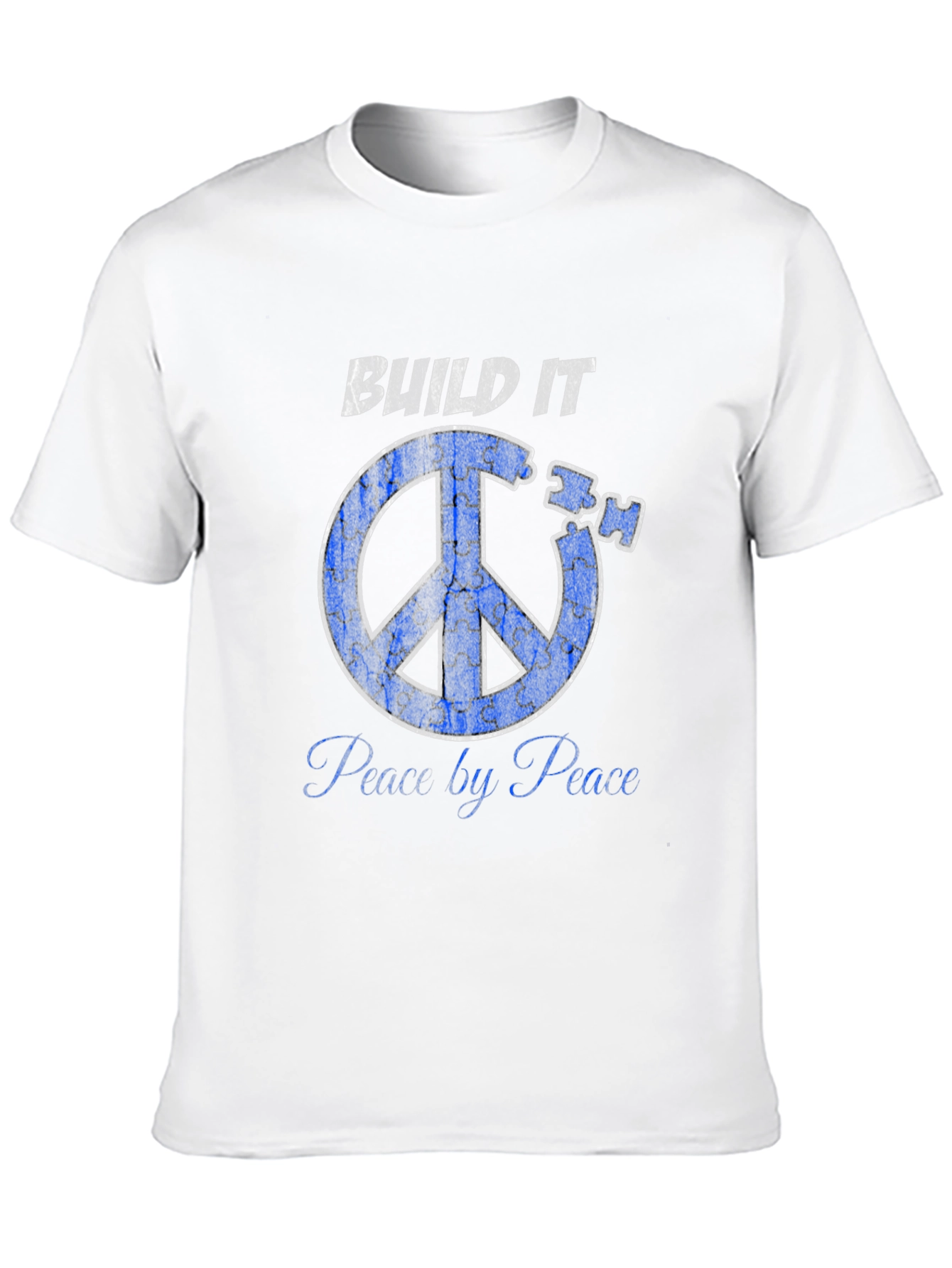 Black Build It Peace by Peace T-Shirt view 10