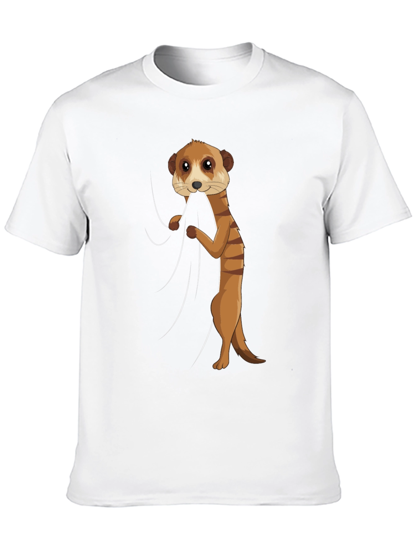 Black Meerkat Peeking Out Funny Graphic T-Shirt view 10