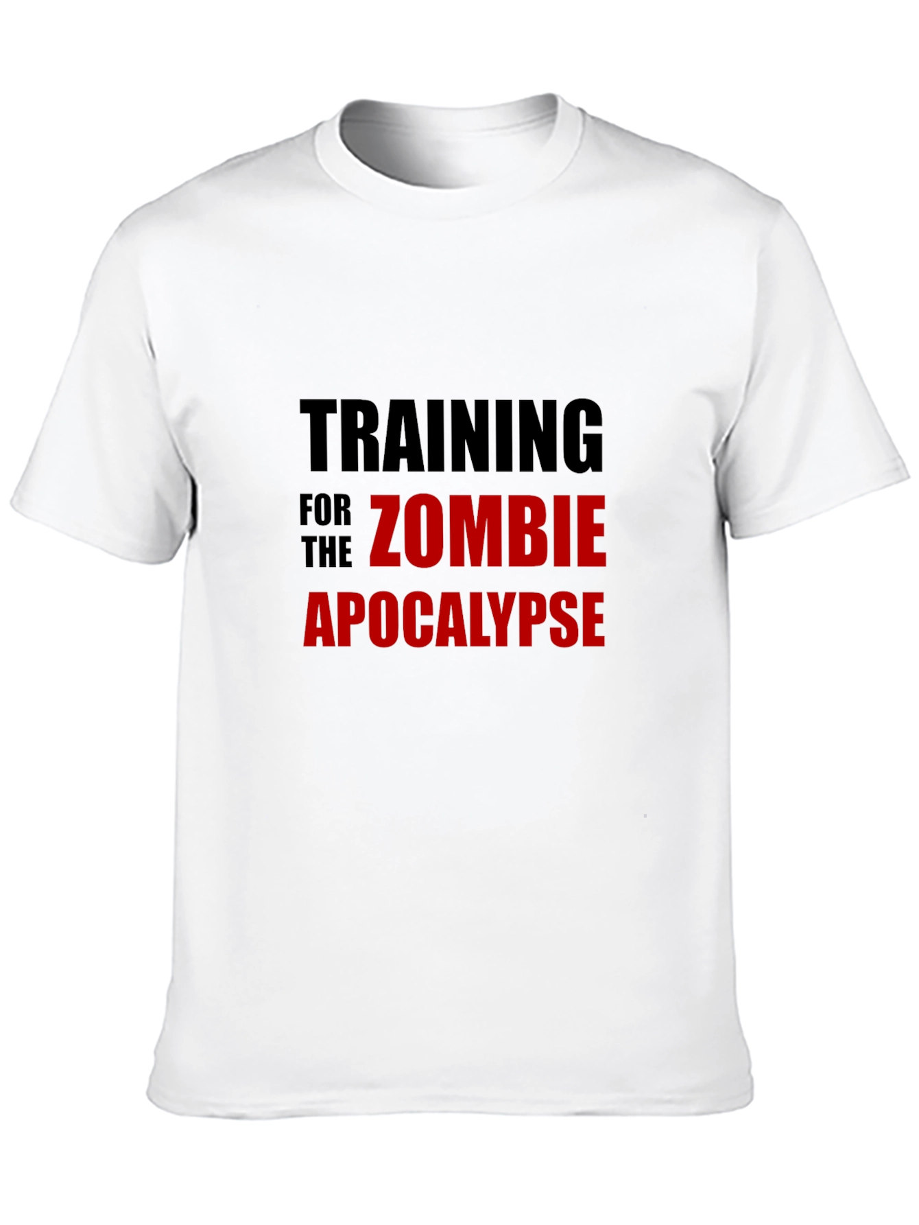 Black Zombie Apocalypse Training Black T-Shirt view 10