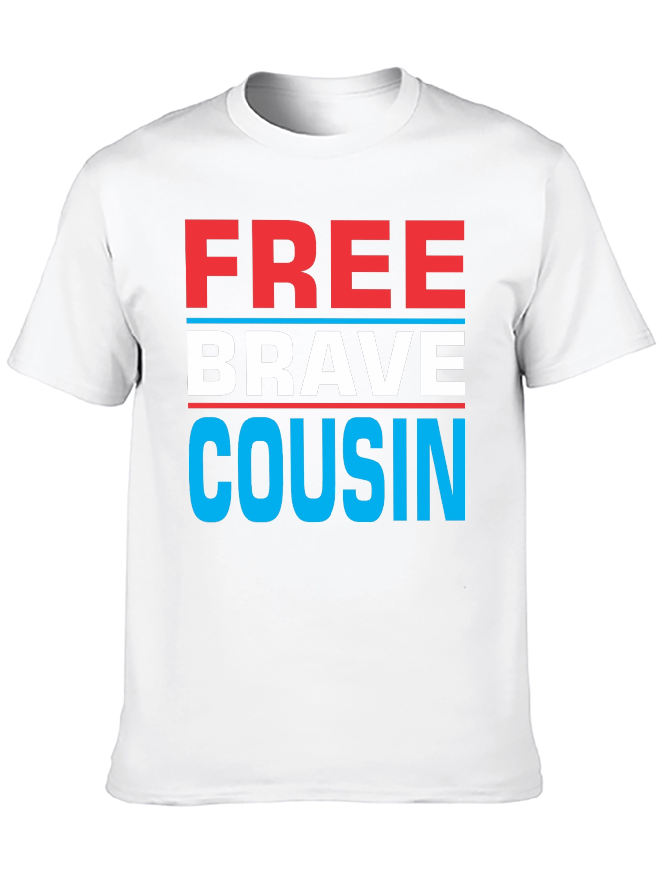 Black Free Brave Cousin T-Shirt - Patriotic Family Tee view 10