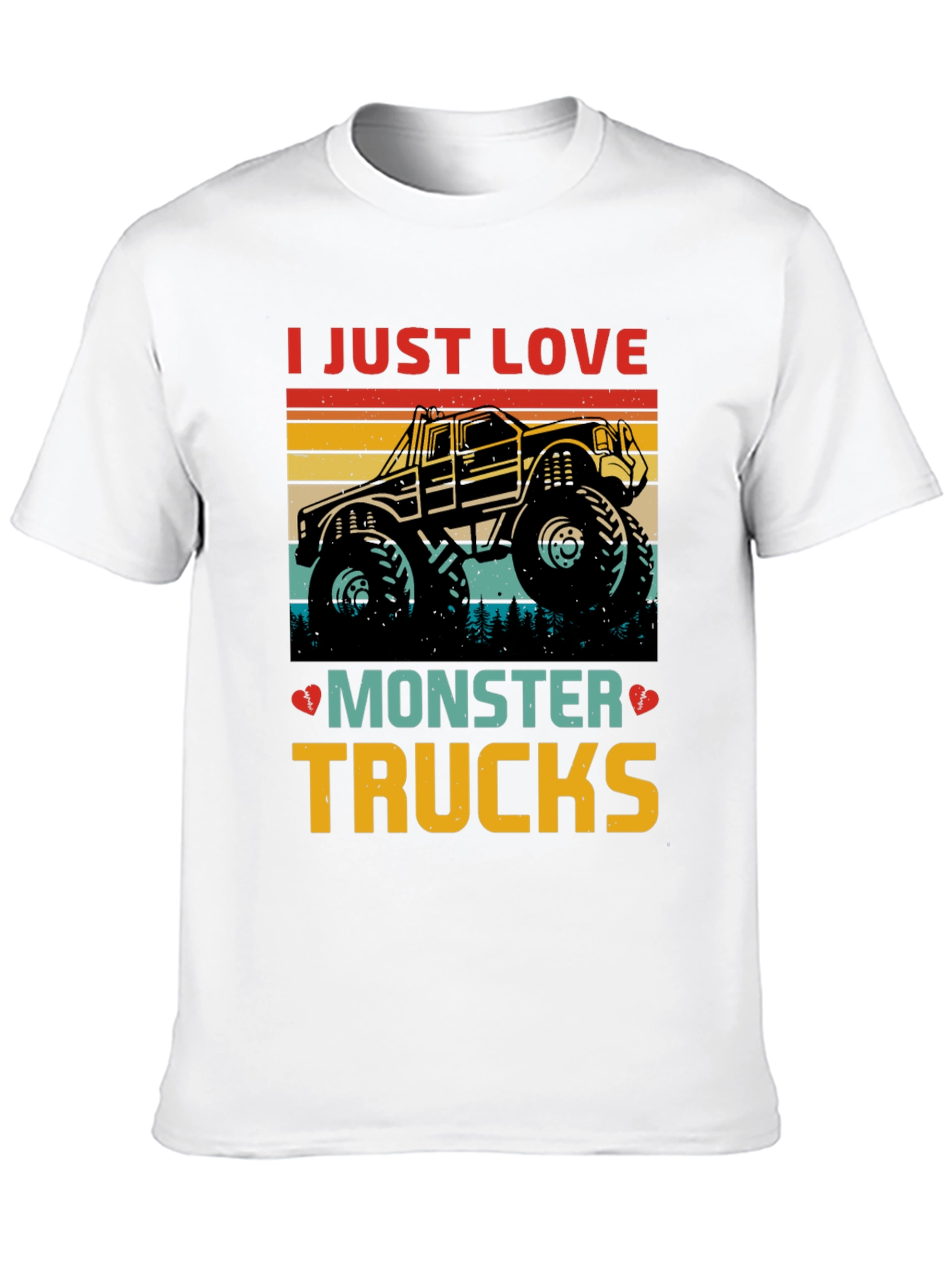 Black Monster Truck Lover Graphic T-Shirt view 10