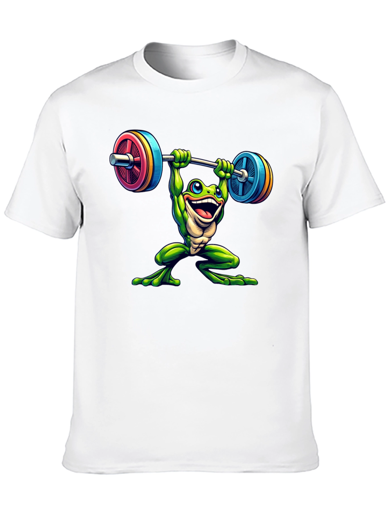 Black Frog Lifting Weights Graphic Tee view 10