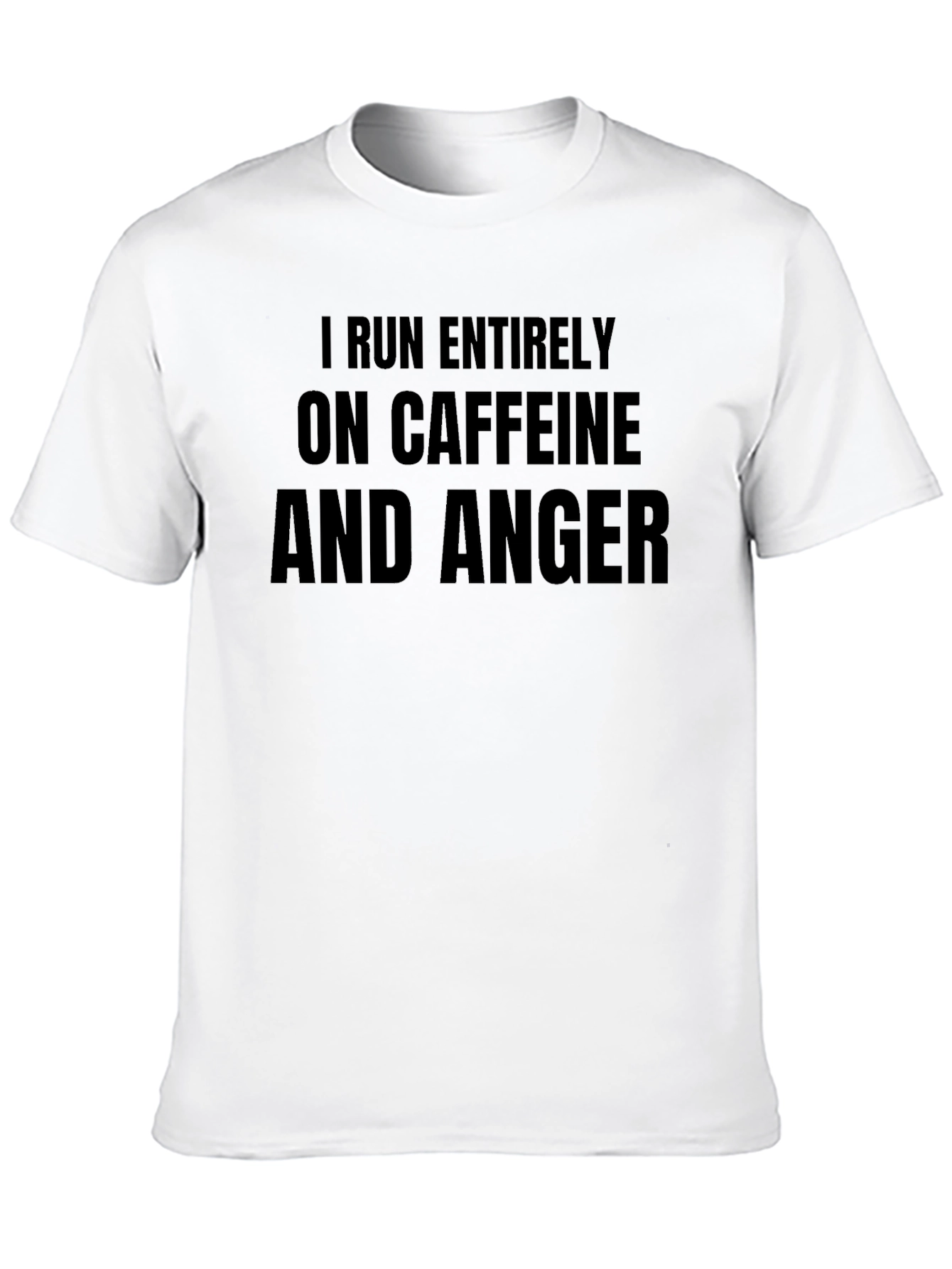Black Caffeine & Anger T-Shirt - Funny Slogan Tee view 10