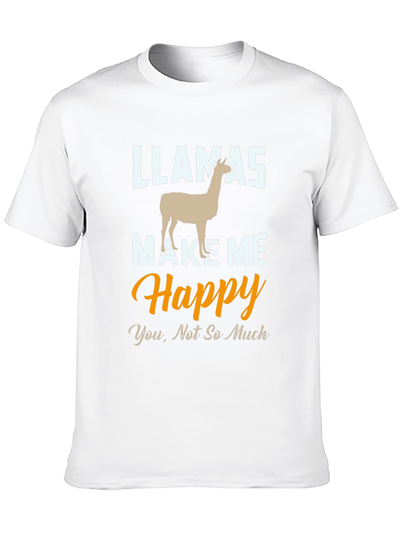 Black Llamas Make Me Happy T-Shirt view 10