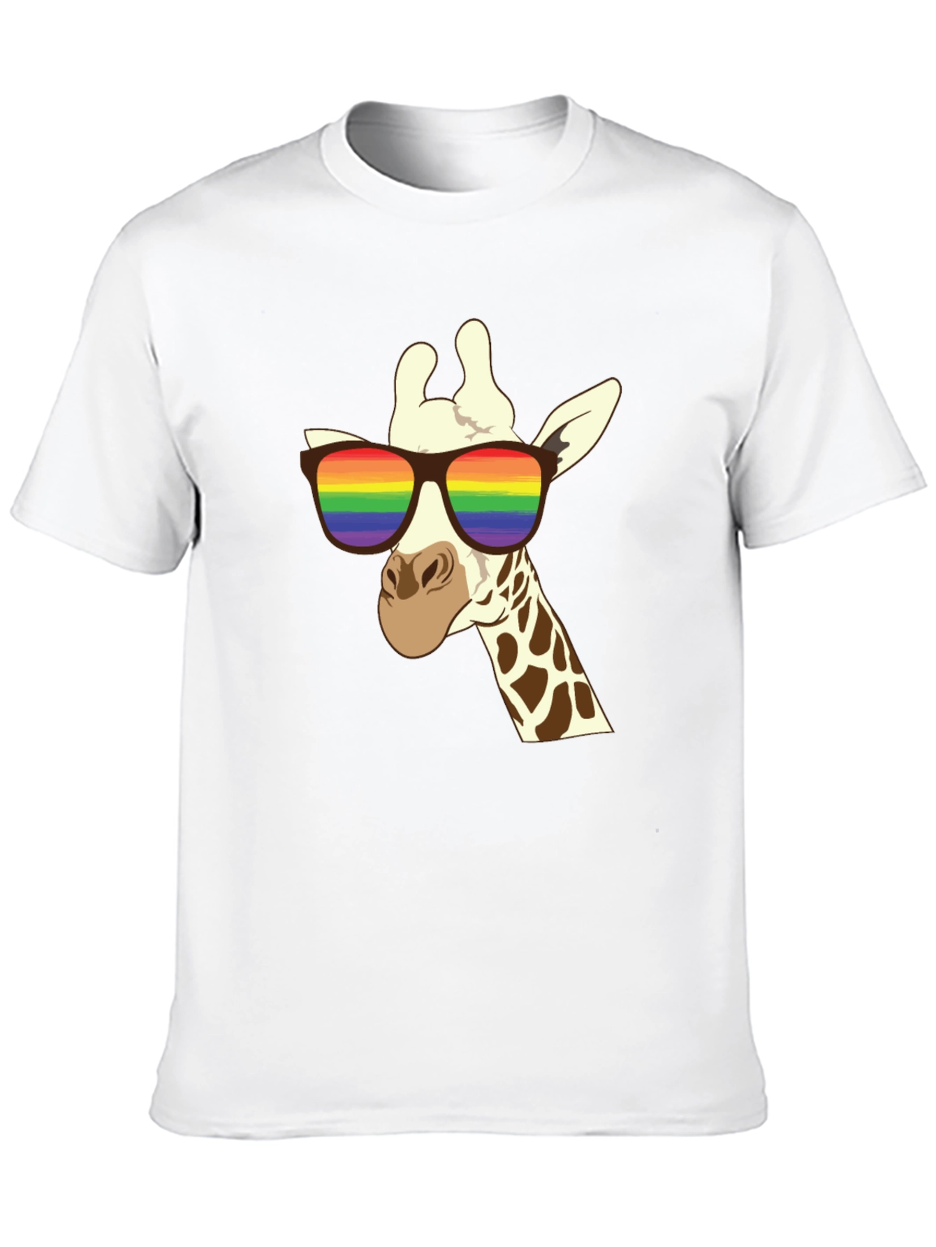 Black Cool Giraffe LGBTQ Pride T-Shirt view 10