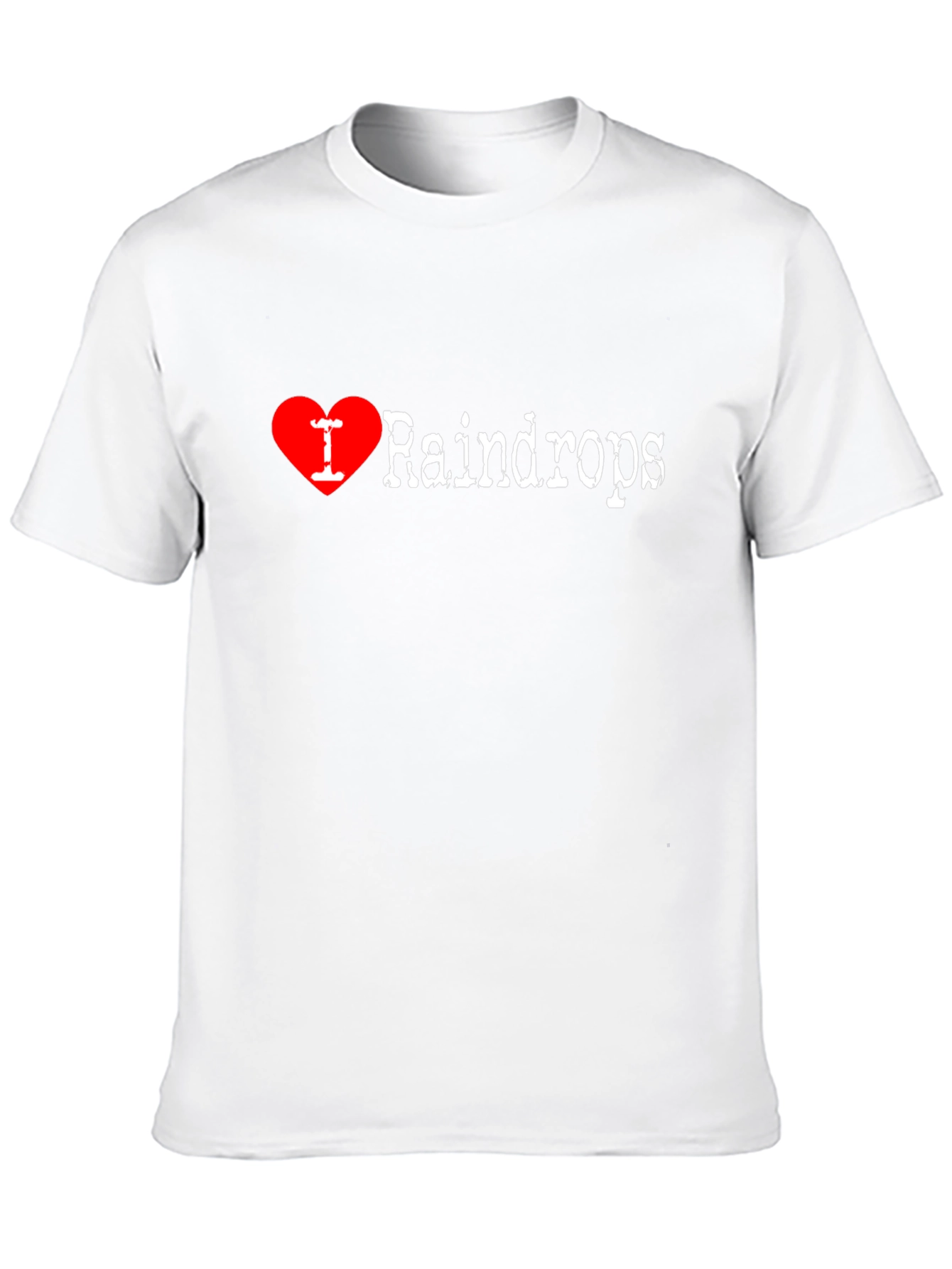 Black I Love Raindrops T-Shirt - Comfortable Black Tee view 10