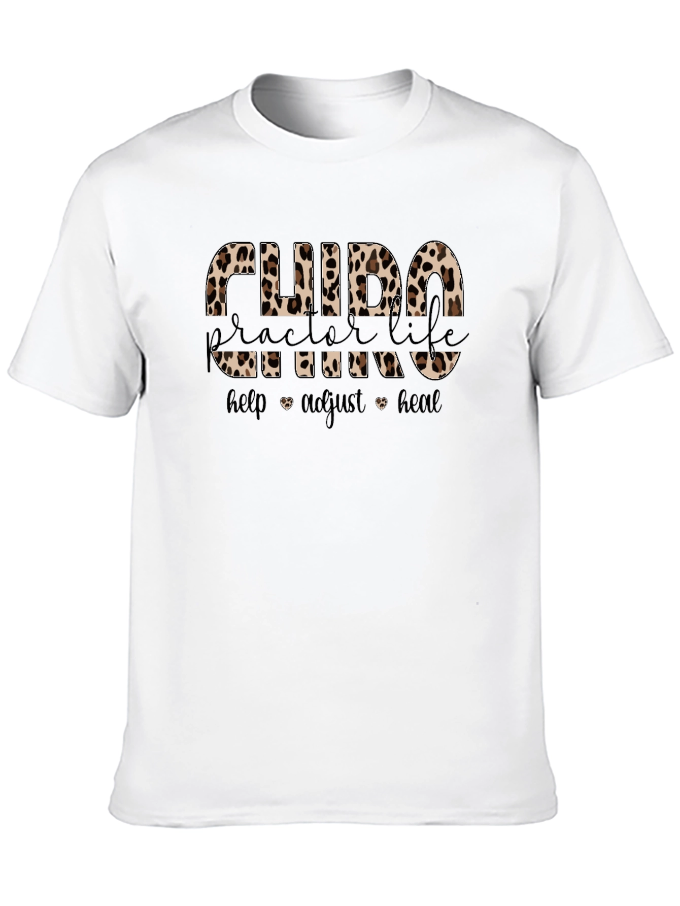 Black Chiropractor Life Leopard Print T-Shirt view 10