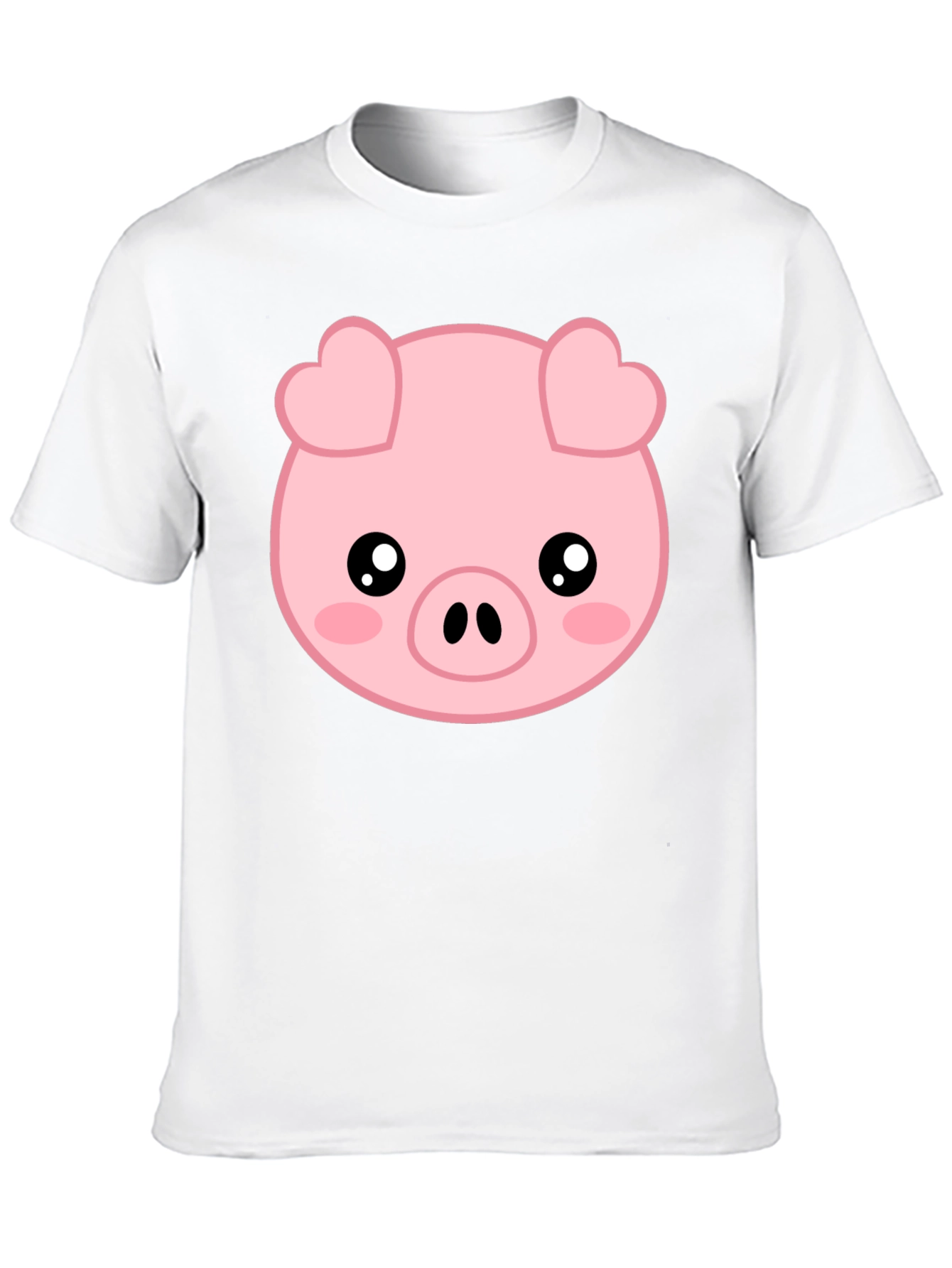 Black Cute Pig Graphic Tee - Black view 10