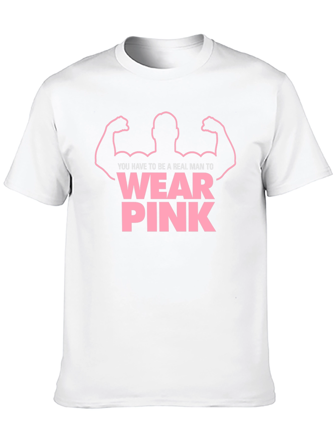Black Real Man Wear Pink Graphic Tee view 10