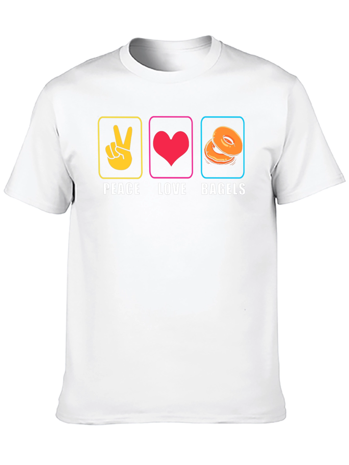Black Peace Love Bagels Graphic Tee - Casual Comfort view 10