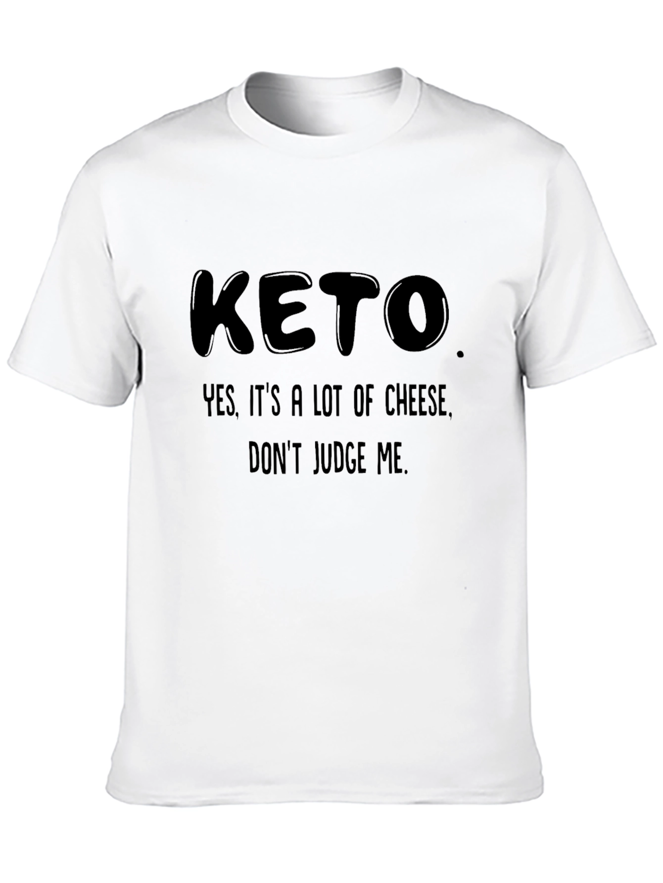 Black Keto Cheese Humor Graphic Tee view 10