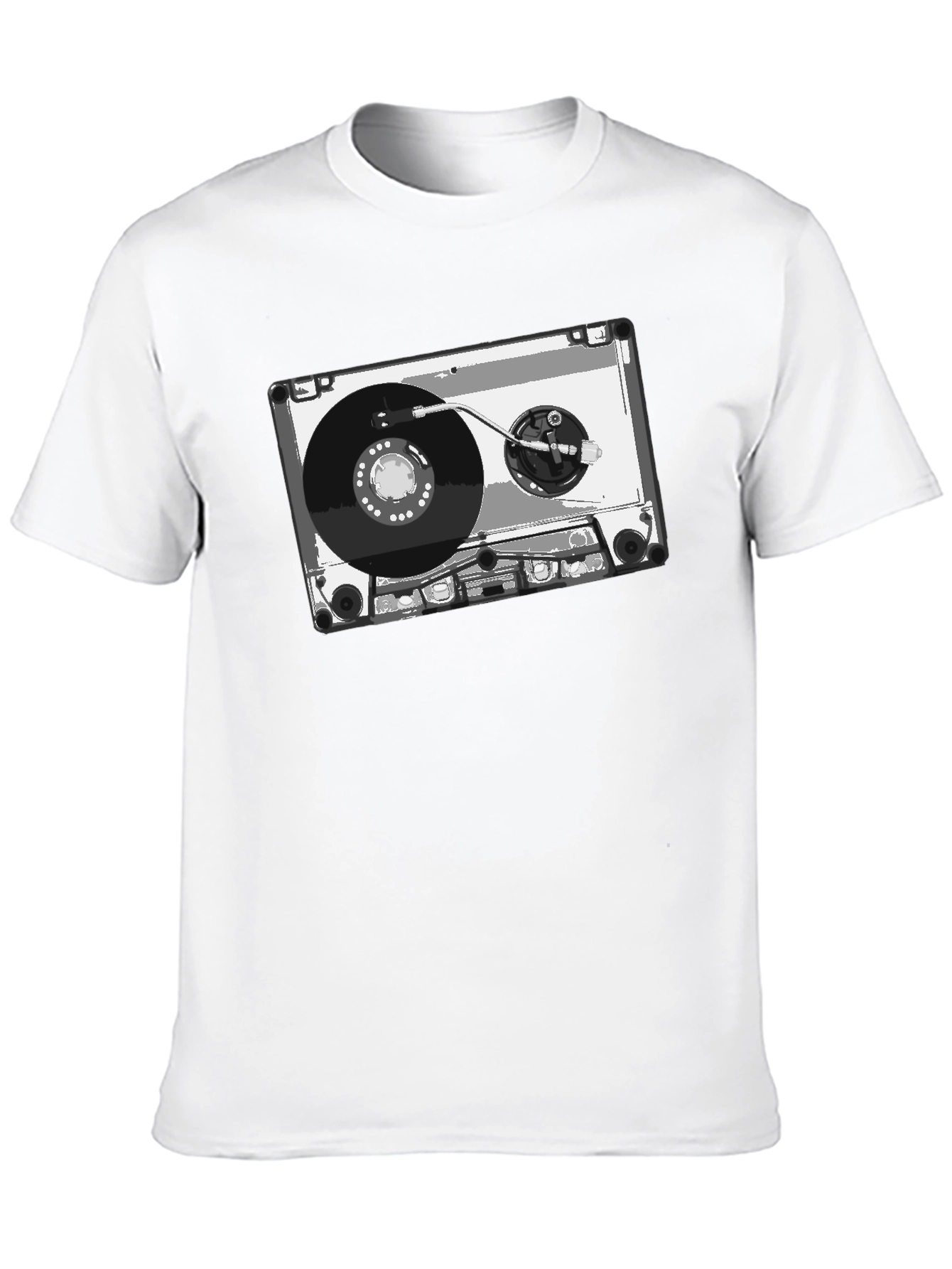 Black Retro Cassette Tape Graphic Tee - Black view 10