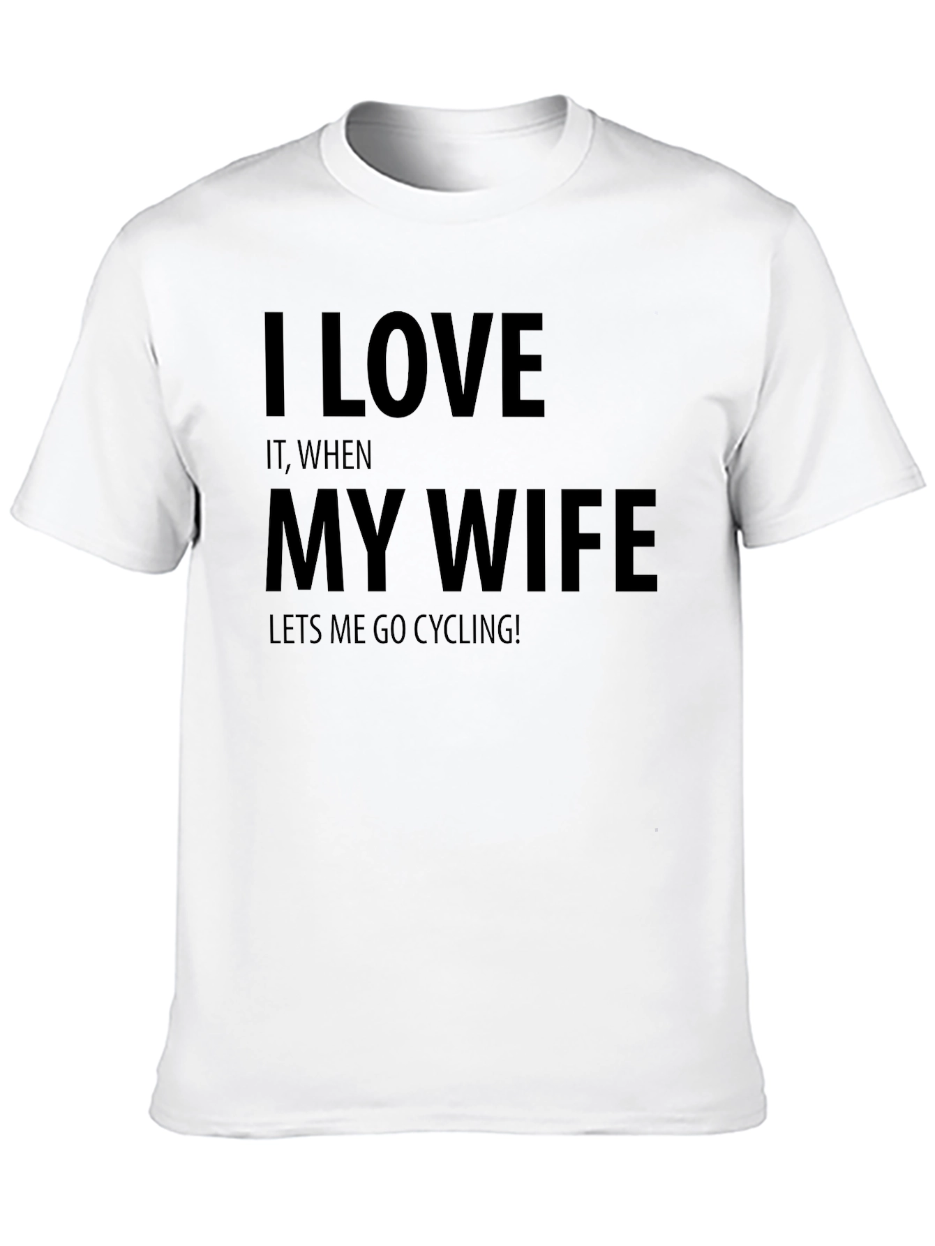 Black I Love My Wife Cycling T-Shirt view 10
