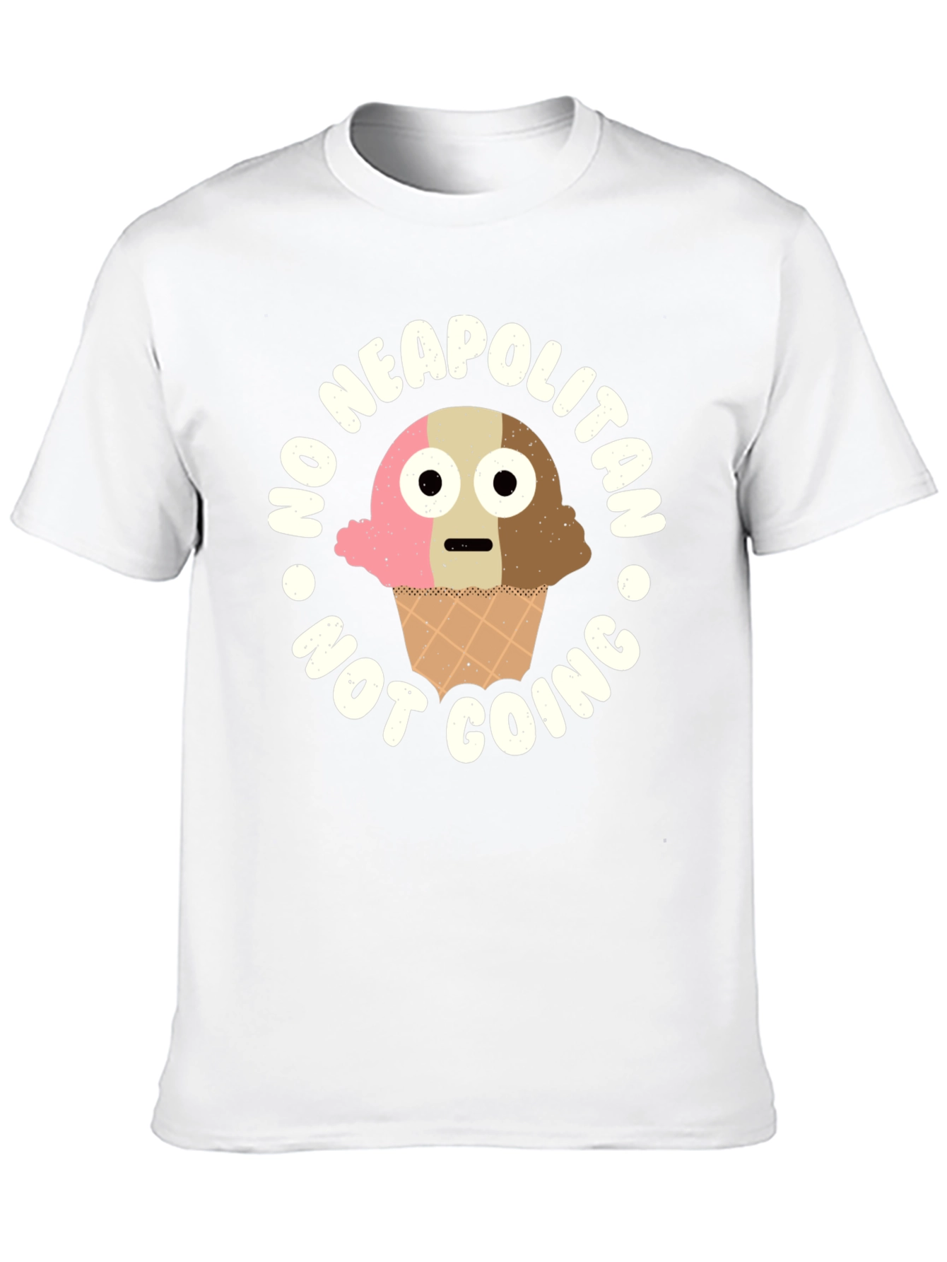 Black Funny Neapolitan Ice Cream Graphic T-Shirt view 10