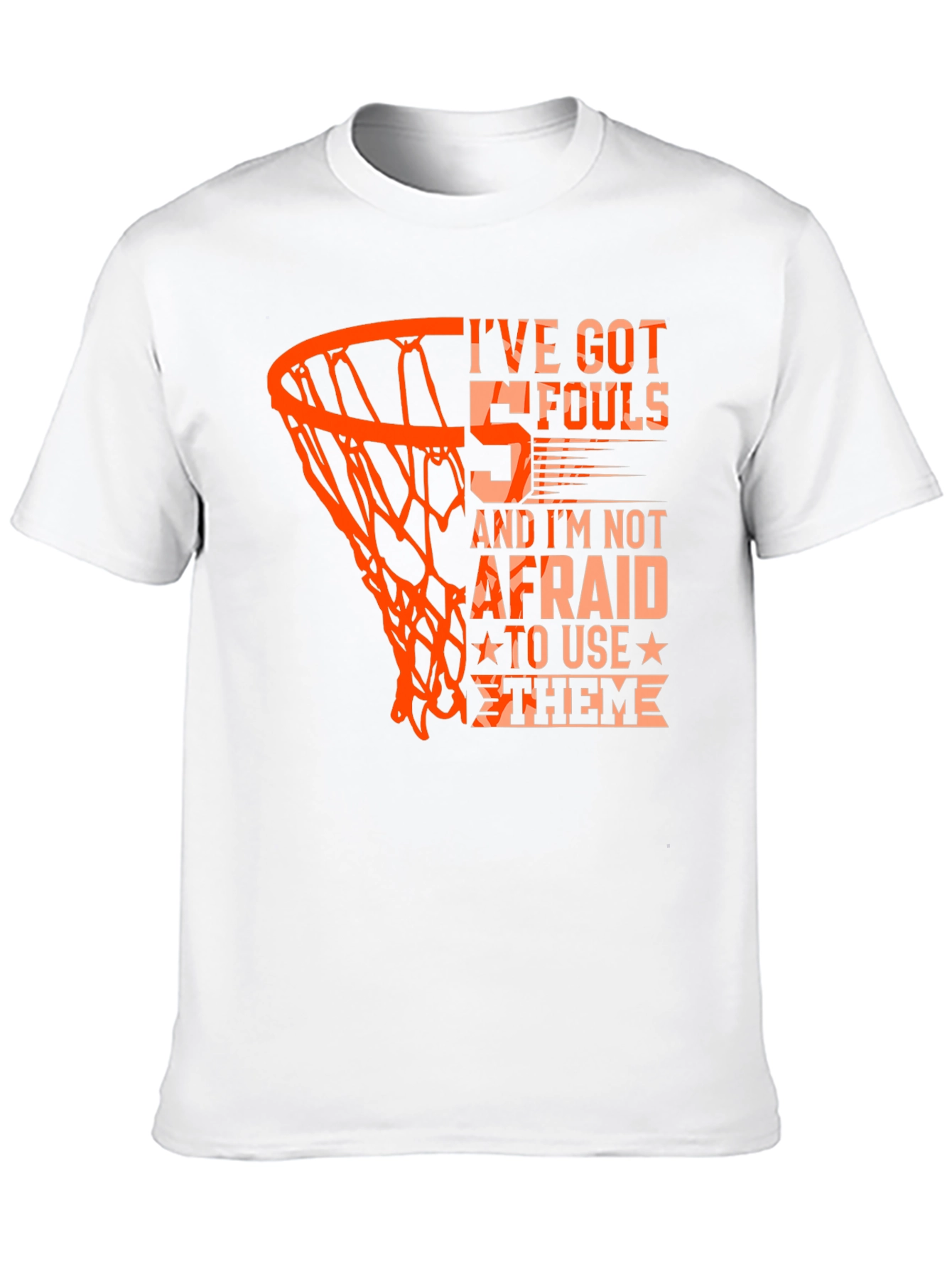 Black Basketball '5 Fouls' Graphic T-Shirt view 10