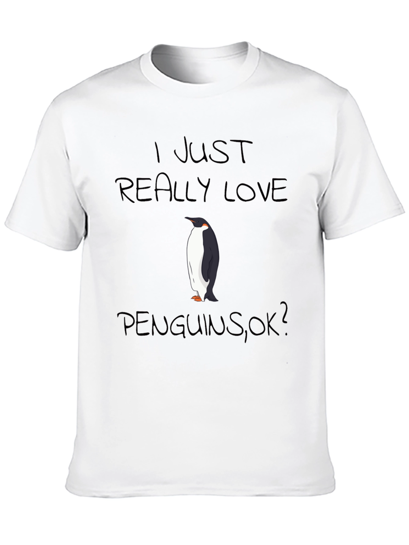 Black I Love Penguins Graphic T-Shirt view 10