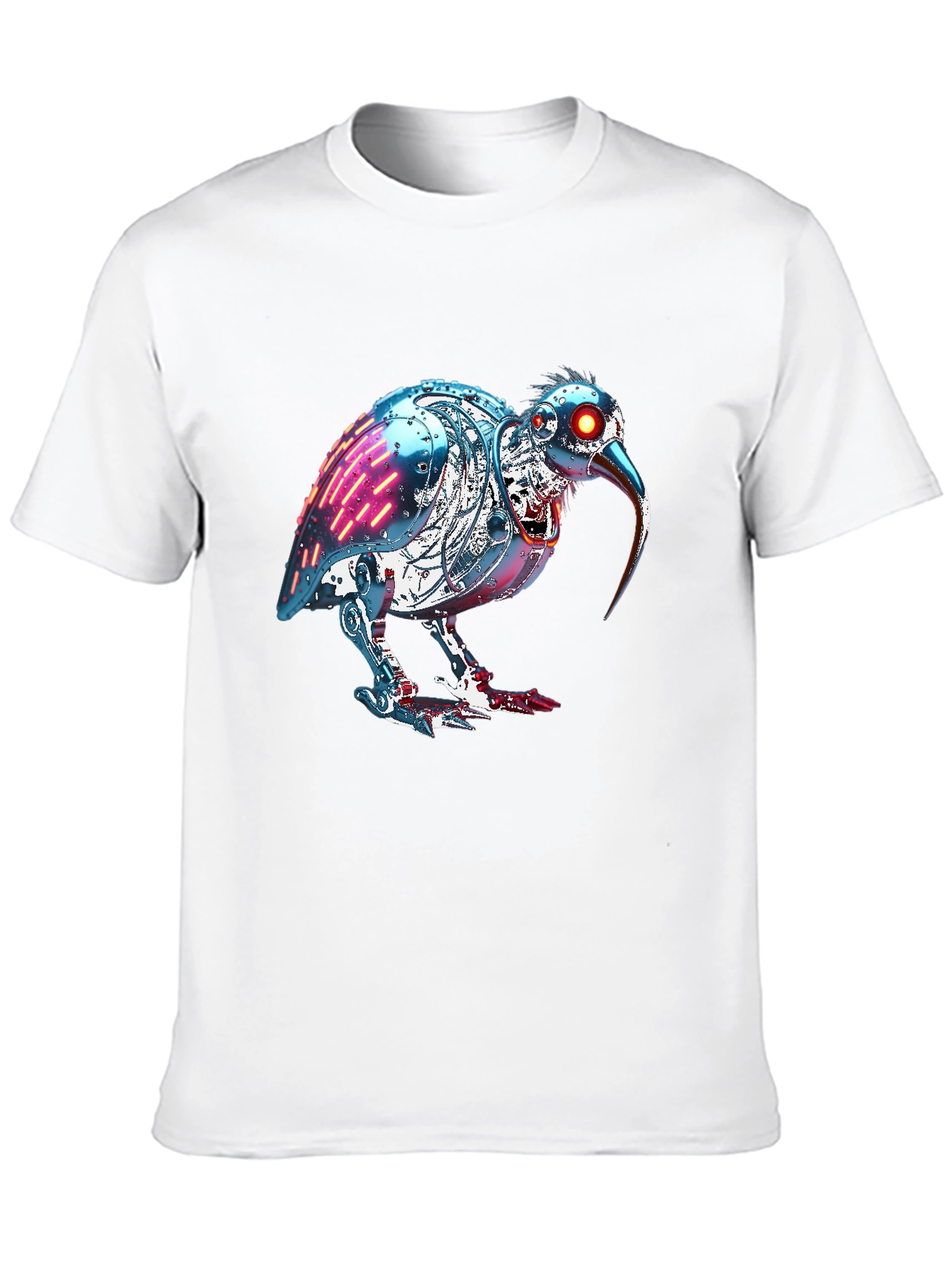 Black Robotic Kiwi Bird Graphic Tee view 10