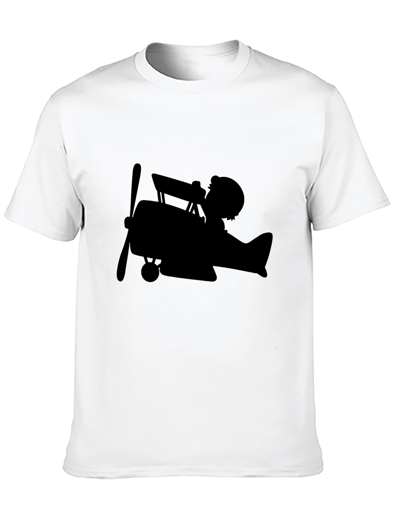 Black Vintage Pilot Plane T-Shirt - Classic Aviation Style view 10