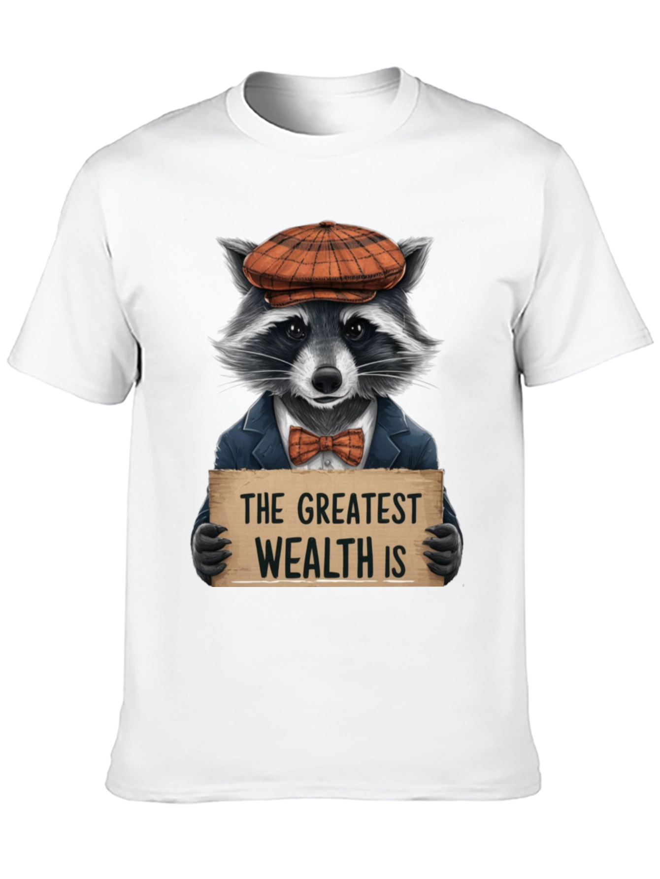 Black The Greatest Wealth Raccoon T-Shirt view 10