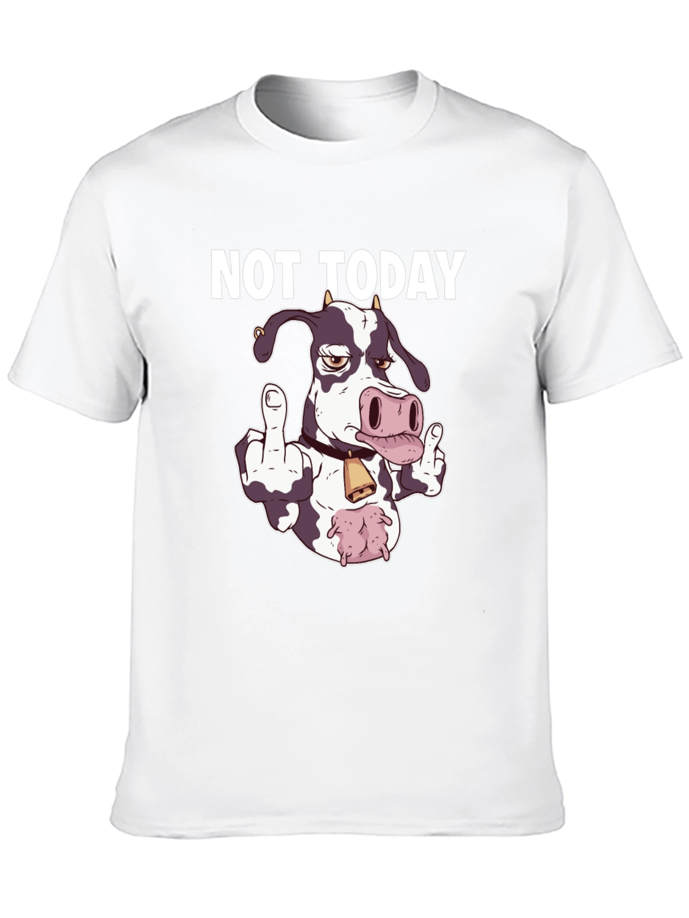 Black Not Today Funny Cow T-Shirt view 10