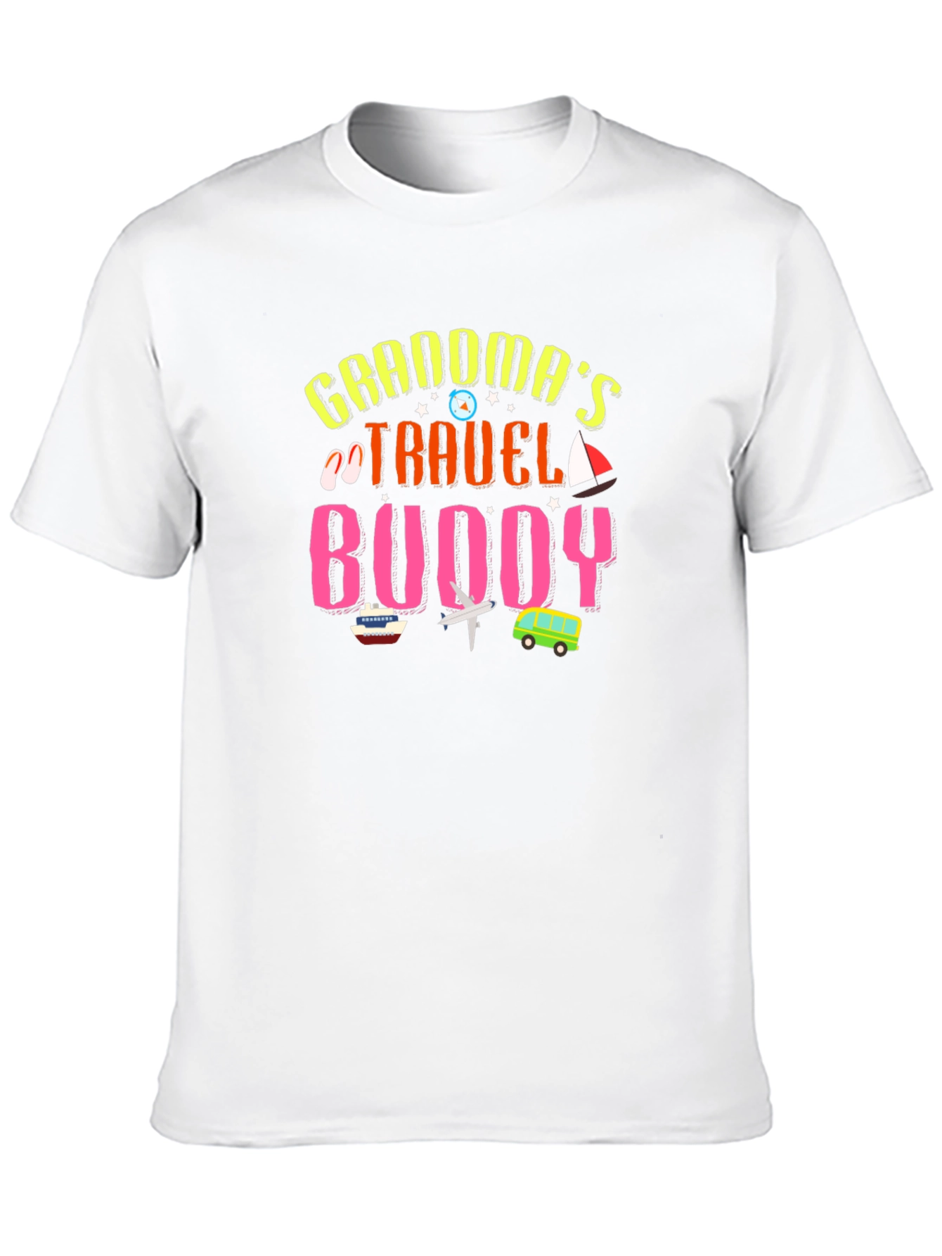 Black Grandma's Travel Buddy Graphic T-Shirt view 10